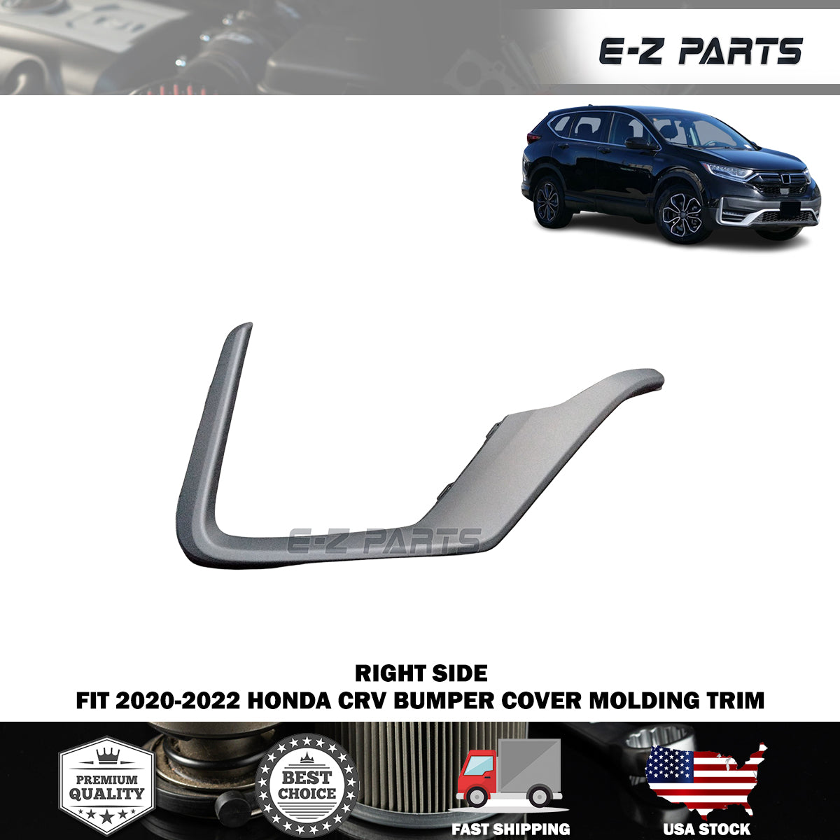 Fit 2020-2022 Honda CRV Bumper Cover Molding Trim Right RH