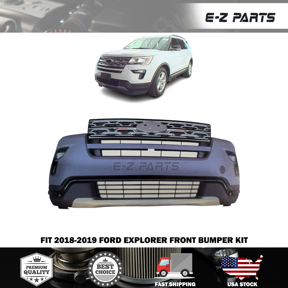 Fit 2018-2019 Ford Explorer Front Bumper kit