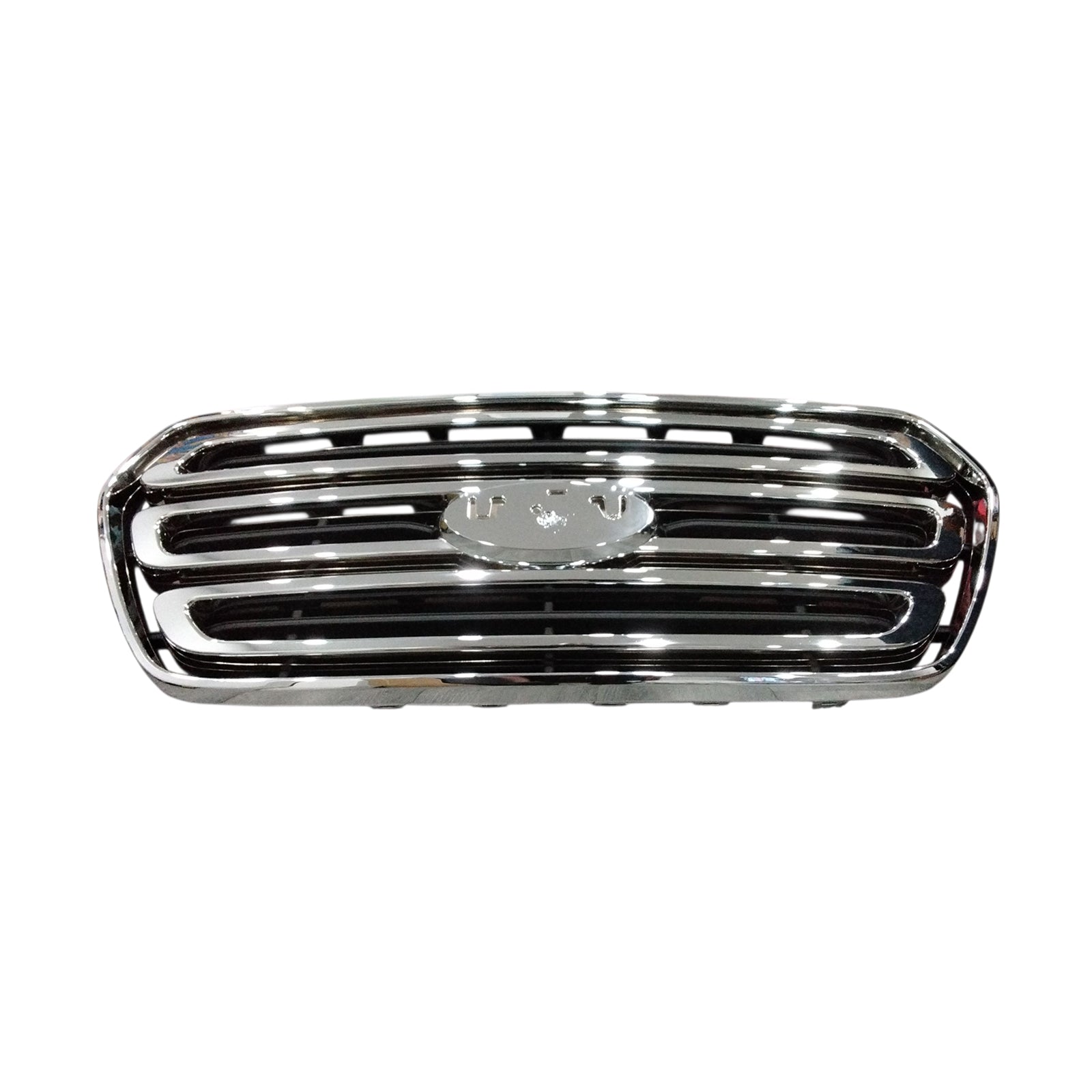 Fit 2015-2019 Ford Transit Upper Grille Chrome and Black