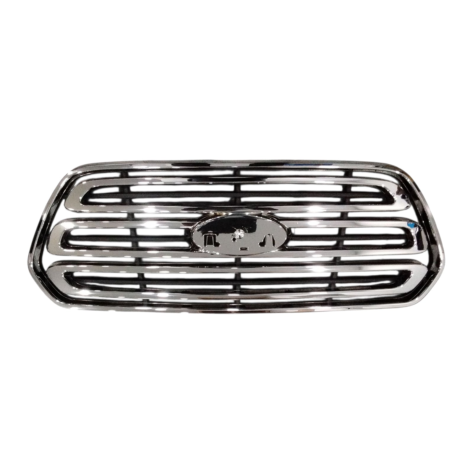 Fit 2015-2019 Ford Transit Upper and Lower Bumper with Chrome and Black Grille