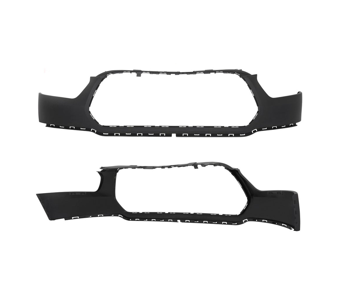 Fit 2015-2019 Ford Transit Upper Bumper with Chrome and Black Grille