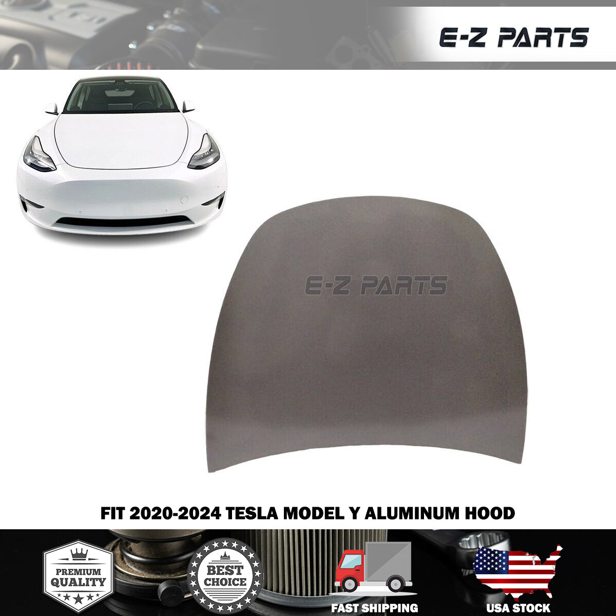 Fit 2020-2024 Tesla Model Y Aluminum Hood