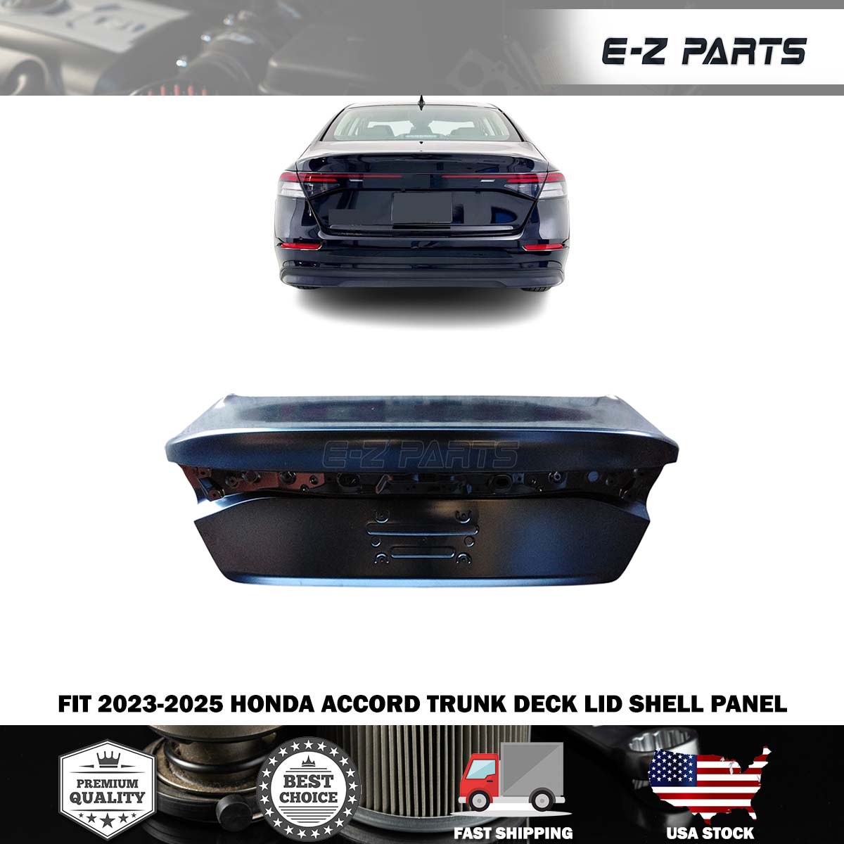 Fit 2023-2025 Honda Accord Trunk Deck Lid Shell Panel