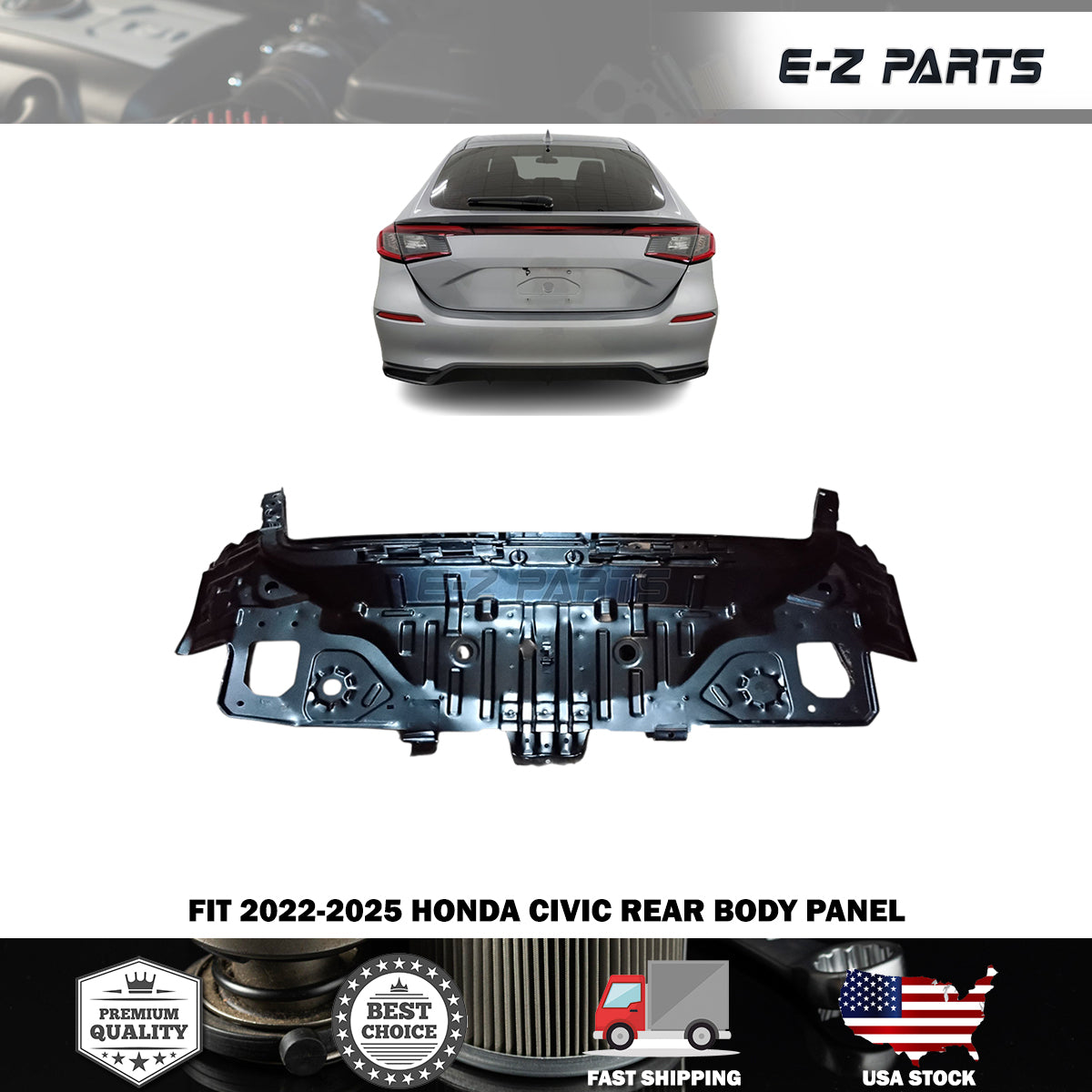 Fit 2022-2025 Honda Civic Rear Body Panel