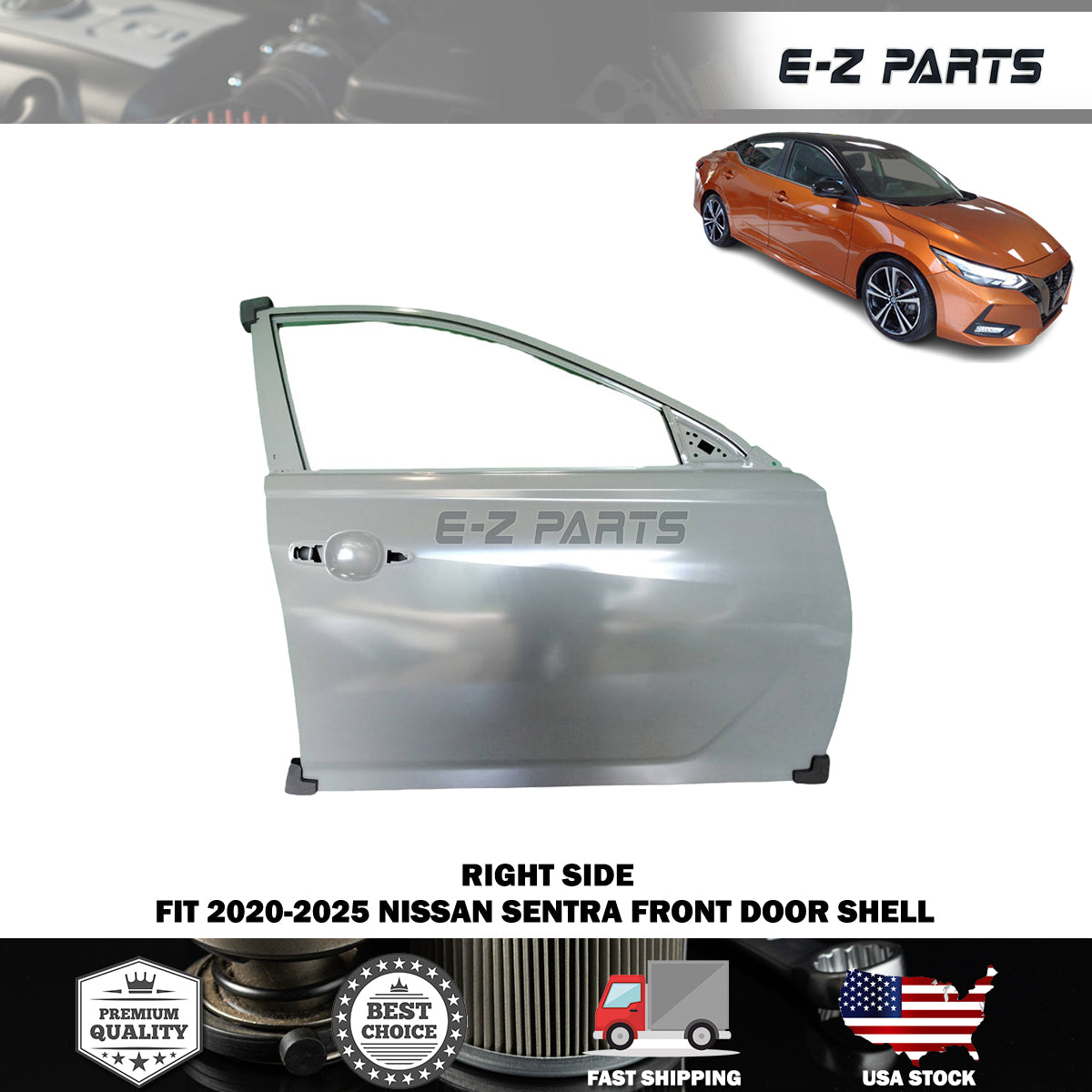 Fit 2020-2025 Nissan Sentra Right Front Door Shell