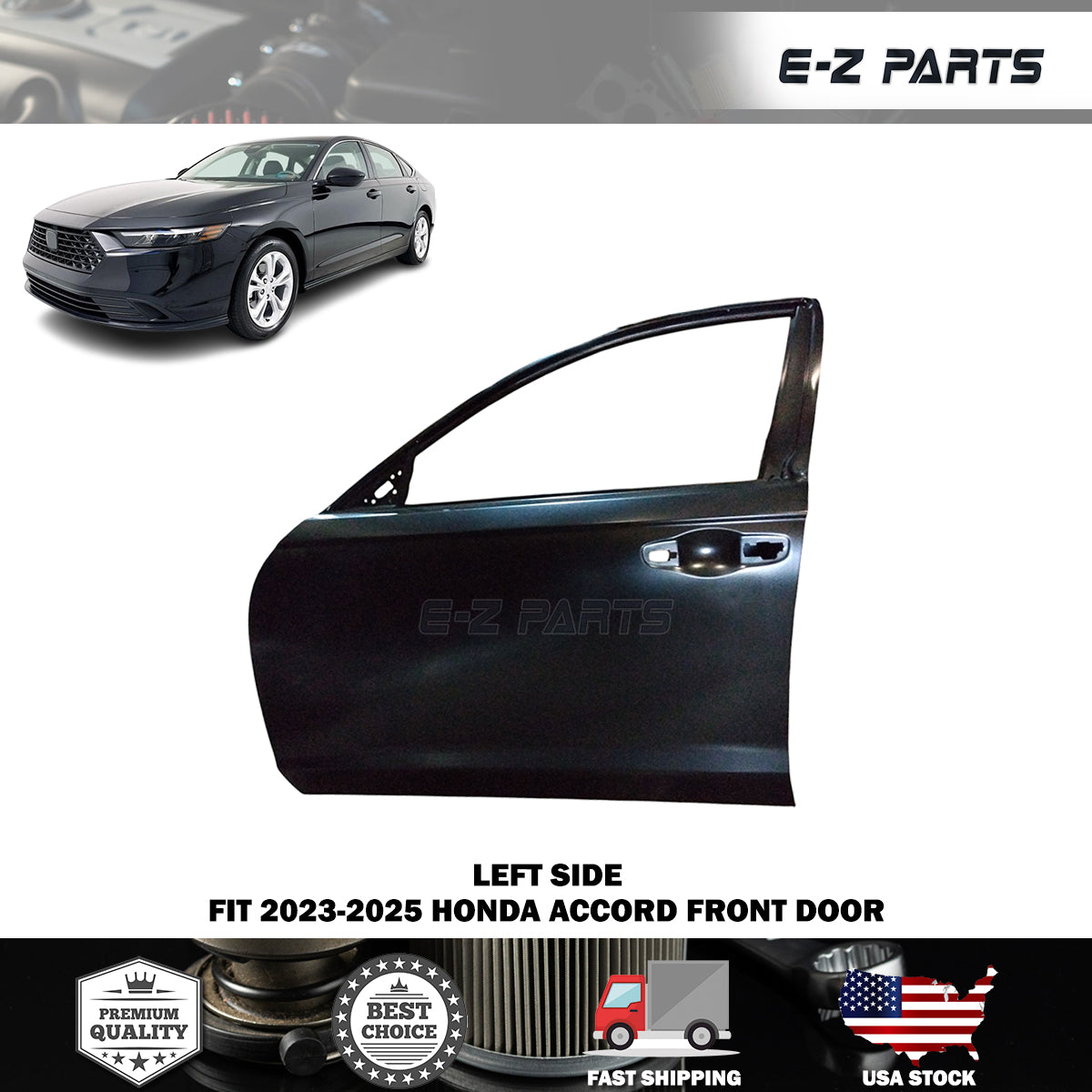Fit 2023-2025 Honda Accord Left Front Door Driver Side LH