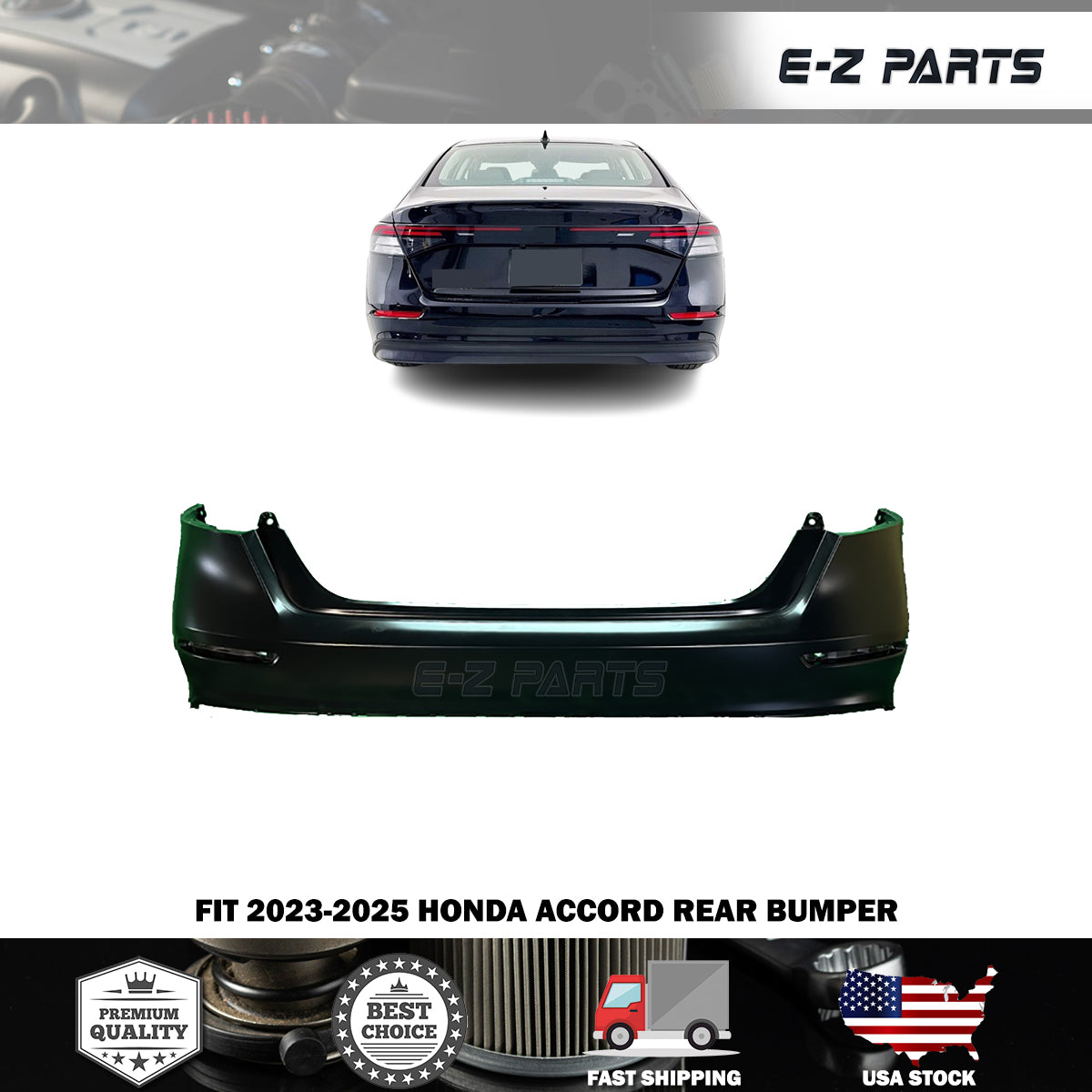 Fit 2023-2025 Honda Accord Rear Bumper