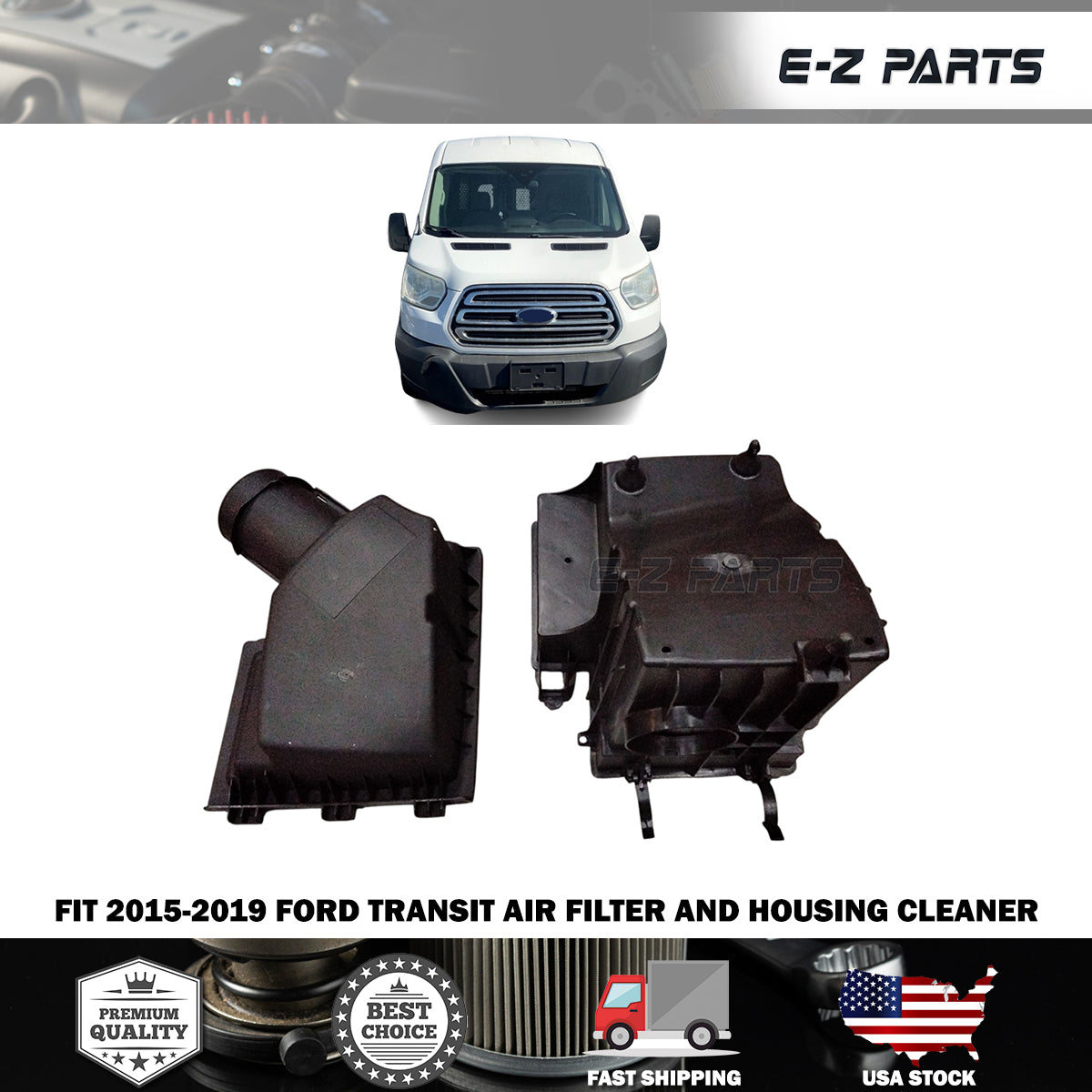 Fit 2015-2019 Ford Transit Air Filter and Housing Cleaner
