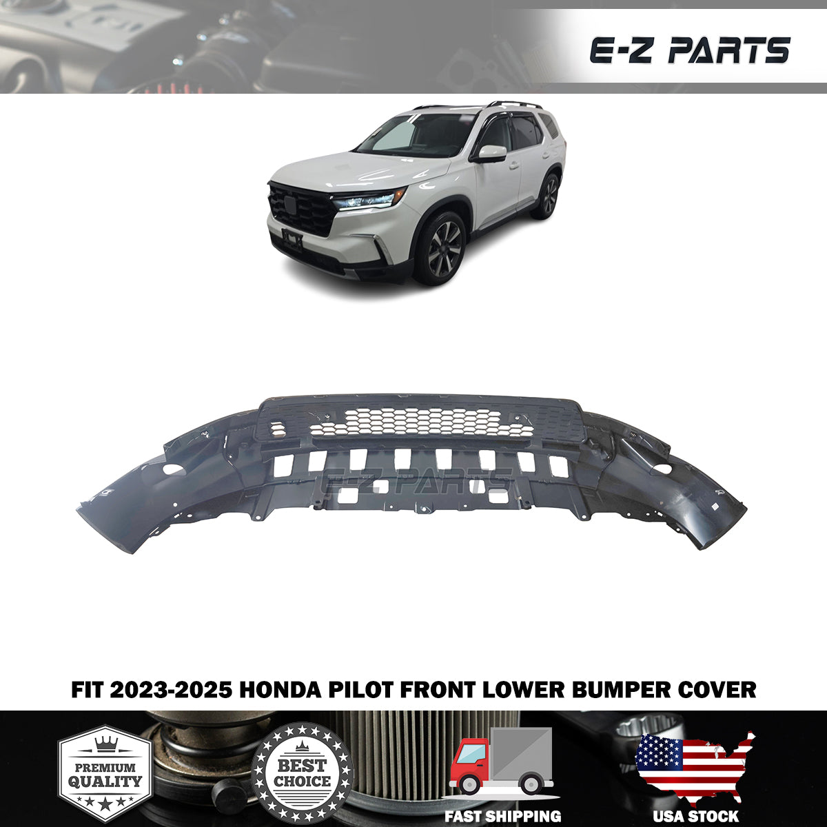 Fit 2023-2025 Honda Pilot Front Lower Bumper Cover