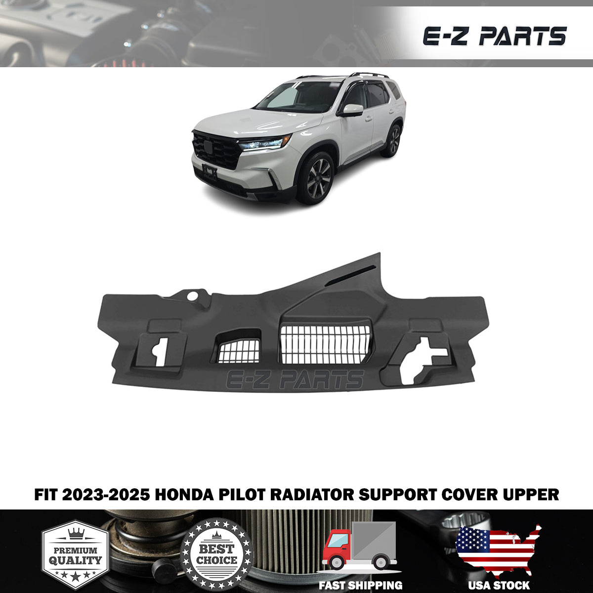 Fit 2023-2025 Honda Pilot Radiator Support Covers Upper