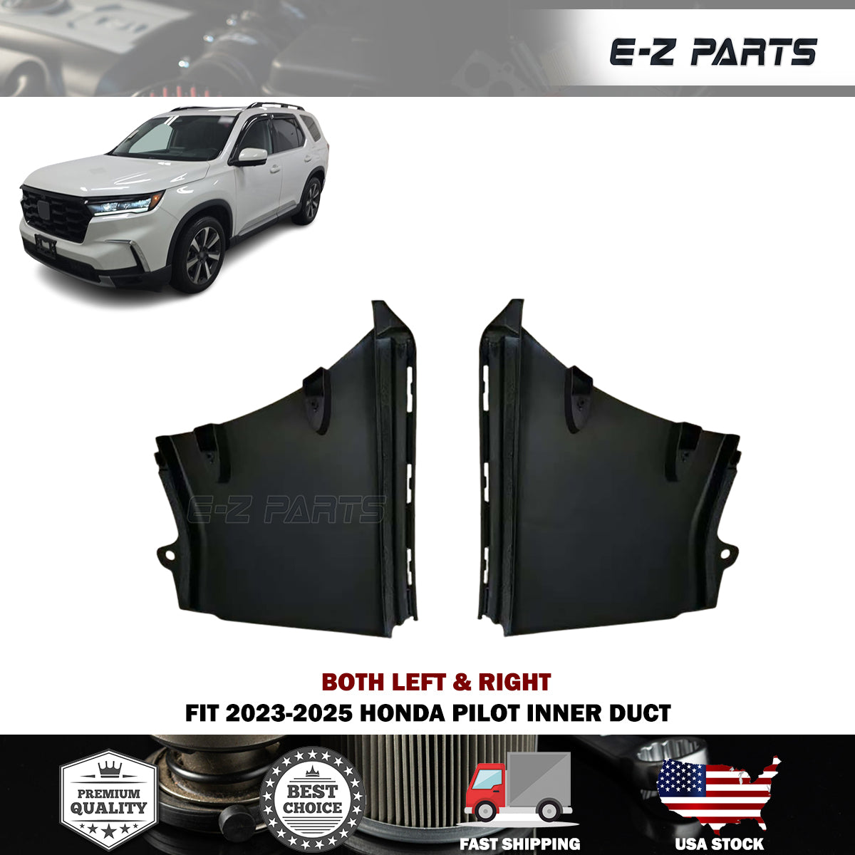 Fit 2023-2025 Honda Pilot Both Left & Right Side Inner Duct