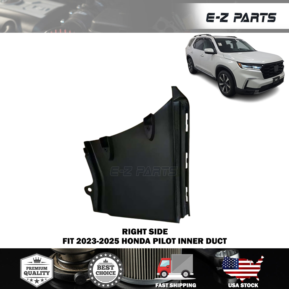 Fit 2023-2025 Honda Pilot Right Side Inner Duct