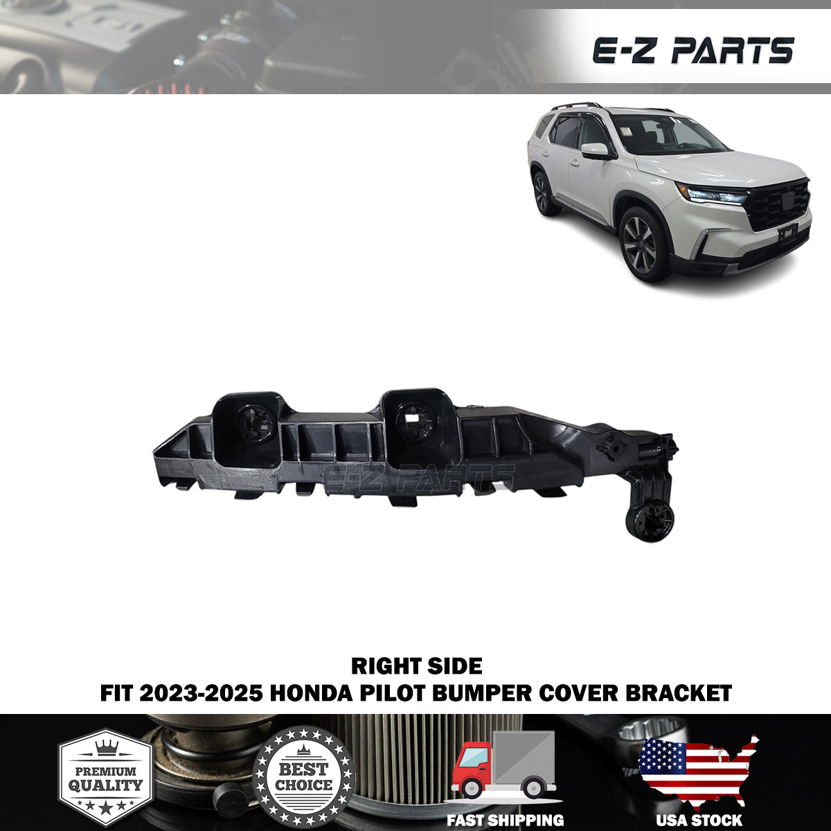 Fit 2023-2025 Honda Pilot Right Side Bumper Cover Bracket