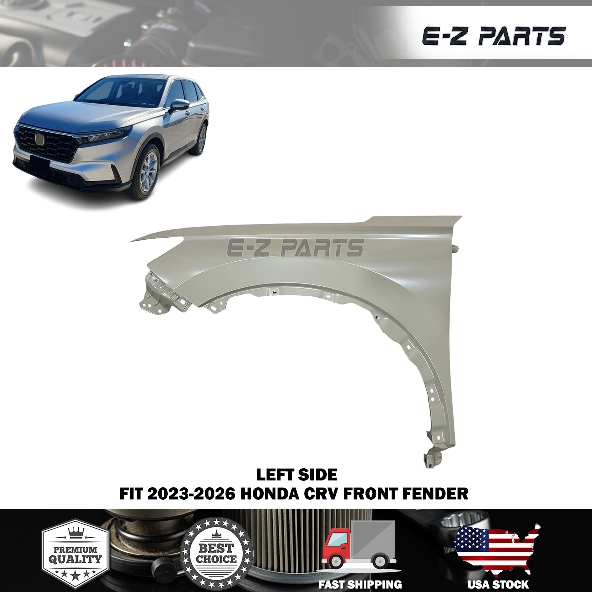 Fit 2023-2026 Honda CRV Left Front Fender Driver Side LH