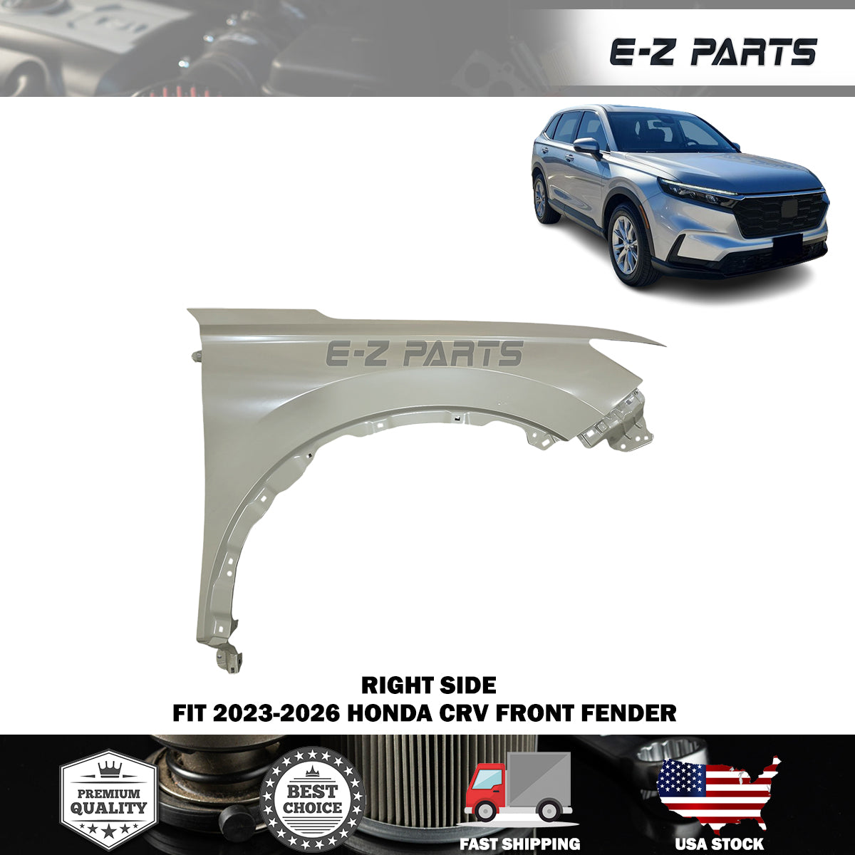 Fit 2023-2026 Honda CRV Right Front Fender Passenger Side RH