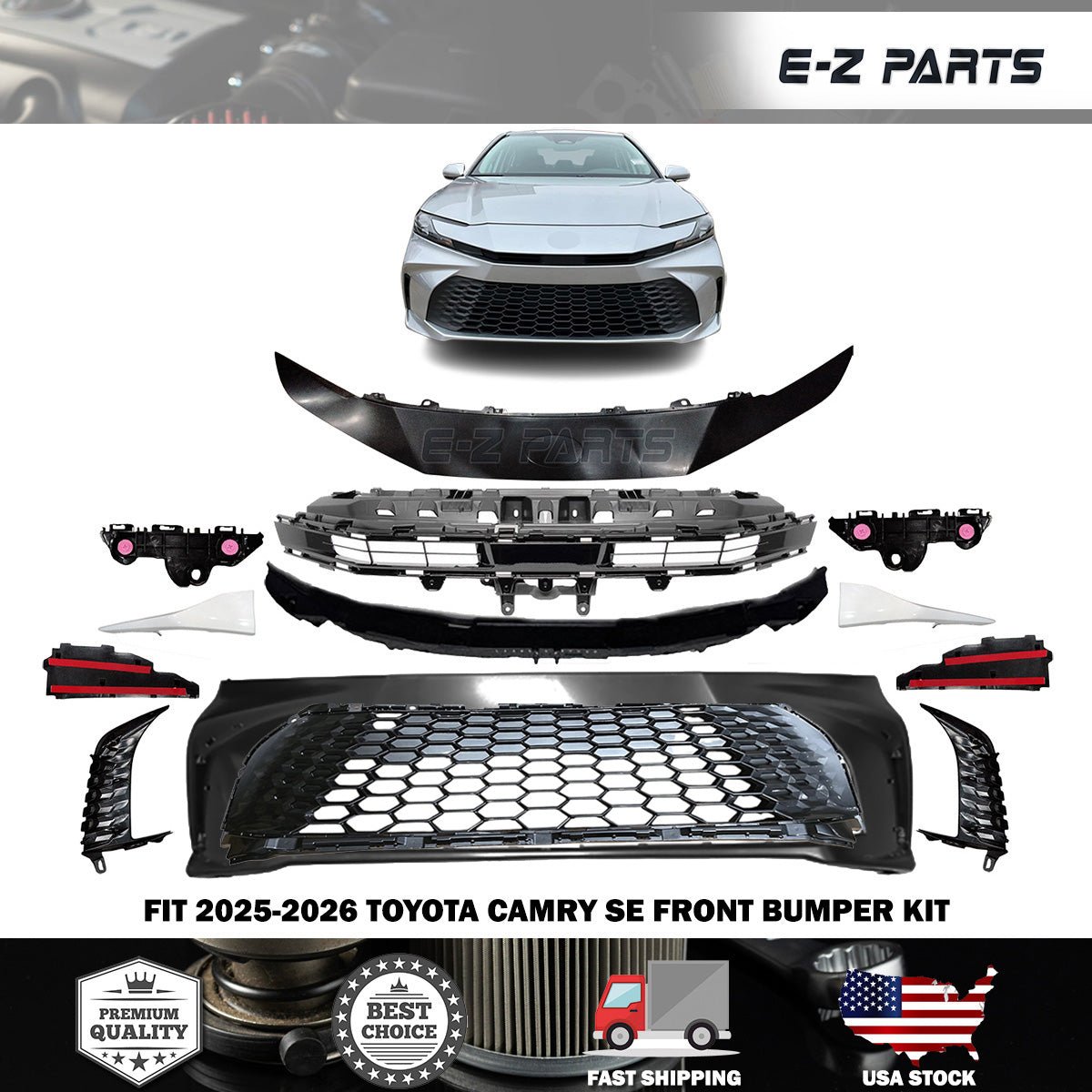 Fit 2025-2026 Toyota Camry SE Front Bumper Kit