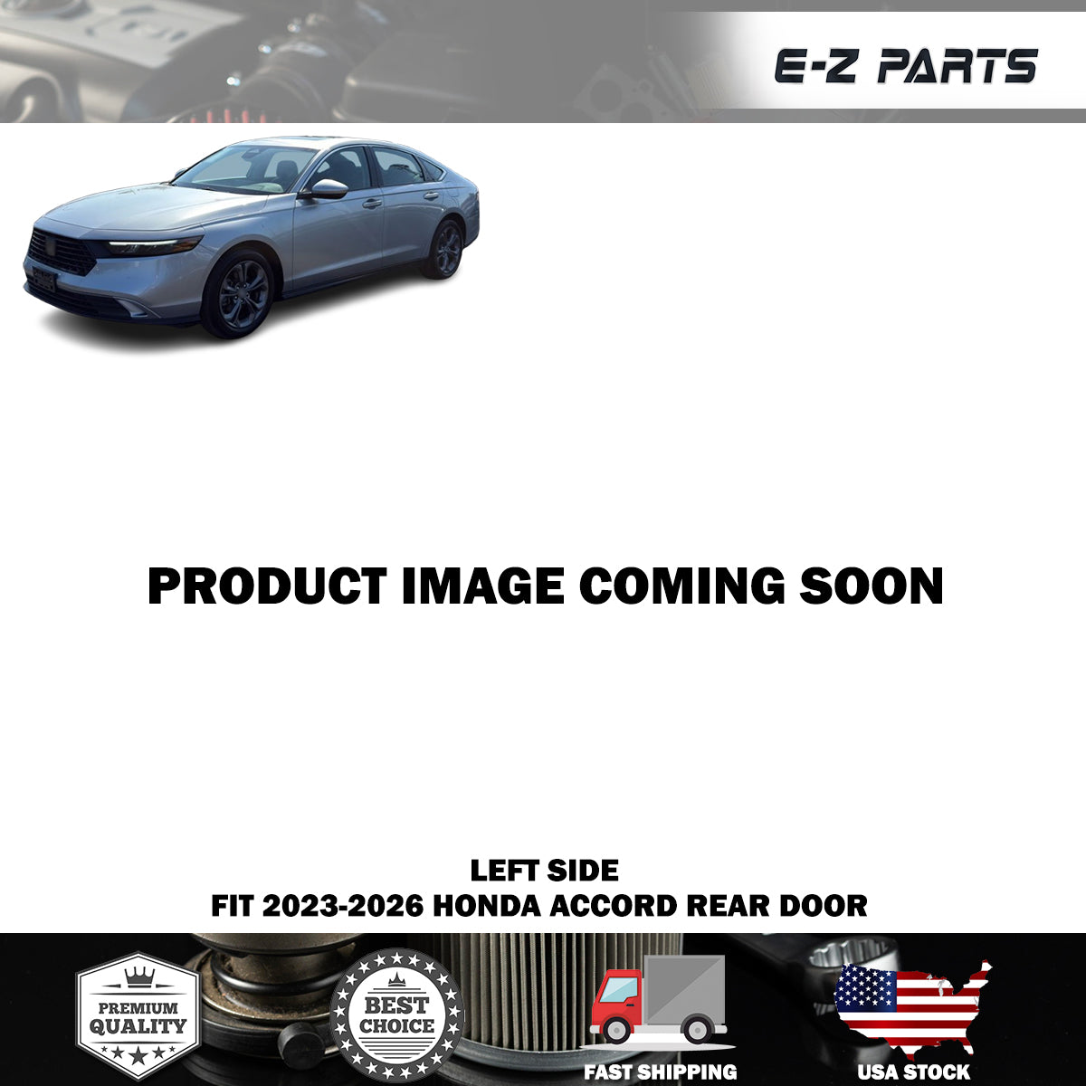 Fit 2023-2026 Honda Accord Left Rear Door Driver Side LH
