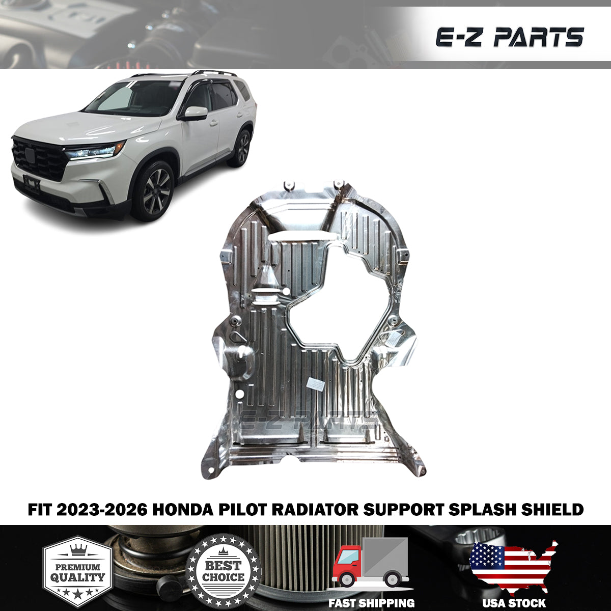 Fit 2023-2026 Honda Pilot Radiator Support Splash Shield