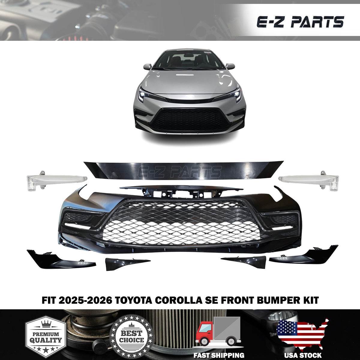Fit 2025-2026 Toyota Corolla SE Front Bumper Kit
