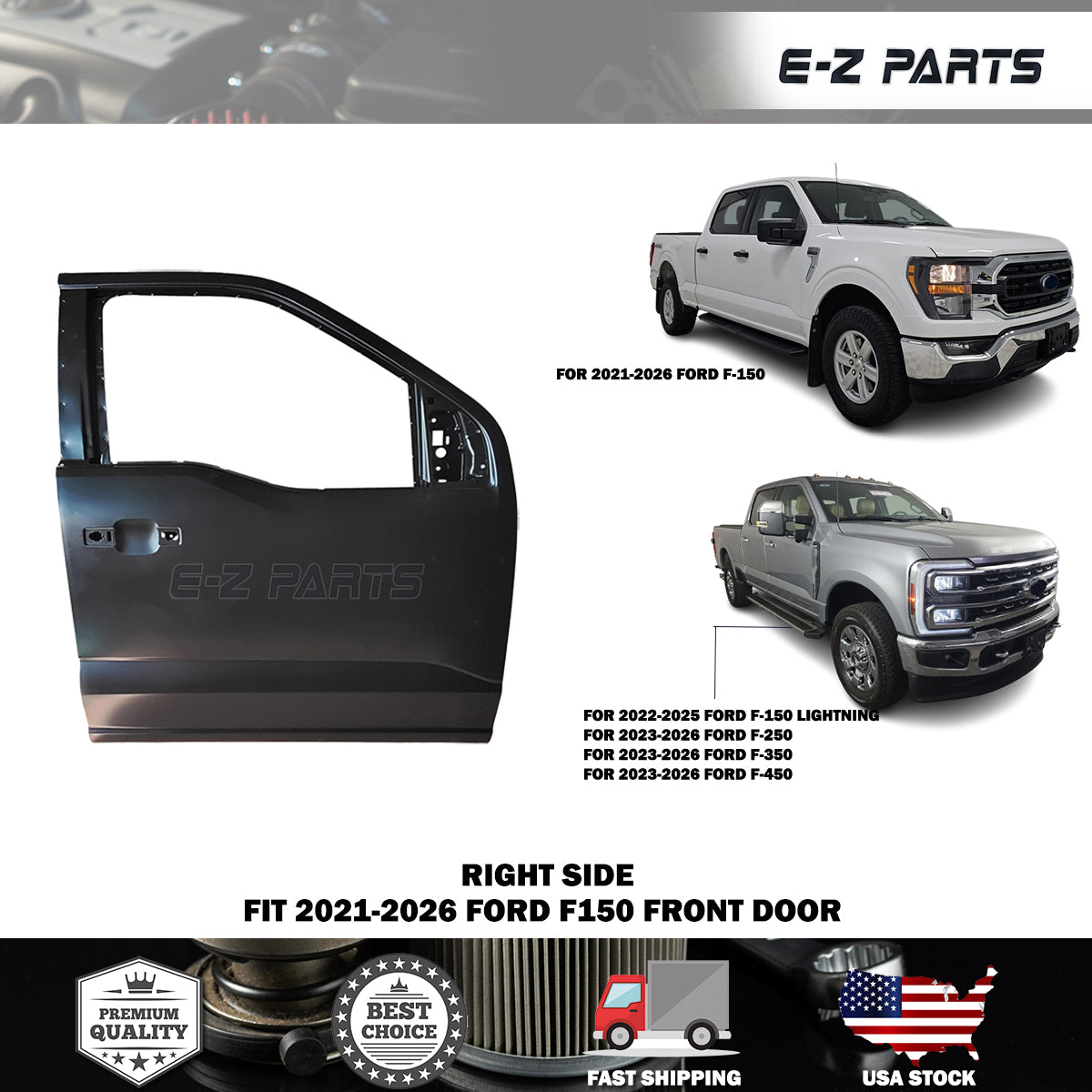 Fit 2021-2026 Ford F150 Front Right Door Passenger Side RH
