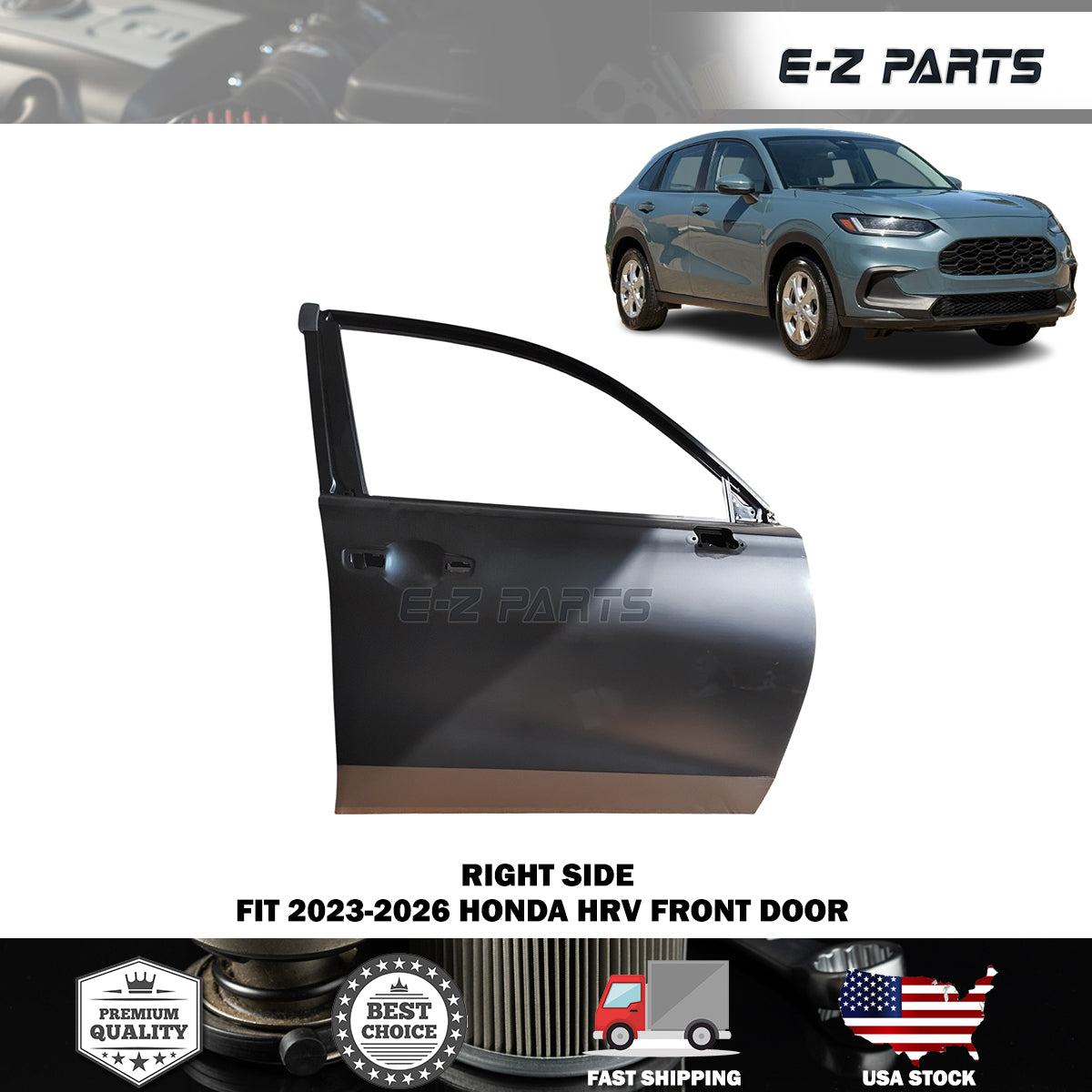 Fit 2023-2026 Honda HRV Right Front Door Passenger Side RH