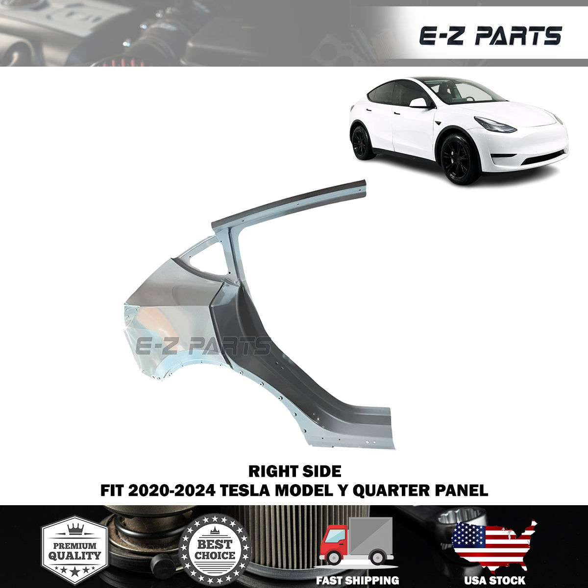 Fit 2020-2024 Tesla Model Y Right Rear Quarter Panel