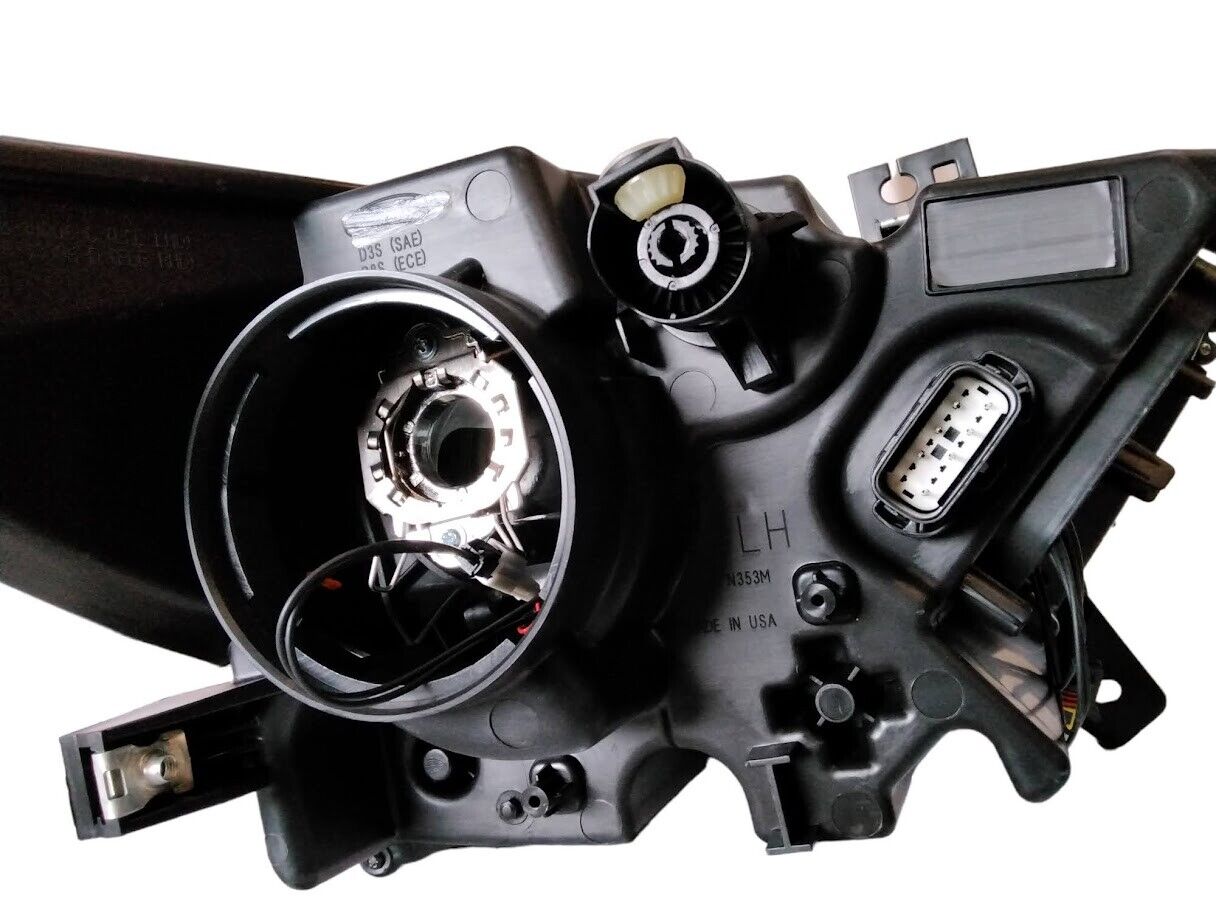 For 2015-2017 Ford Mustang HID DRL LED Tube Projector Black Headlight Passenger