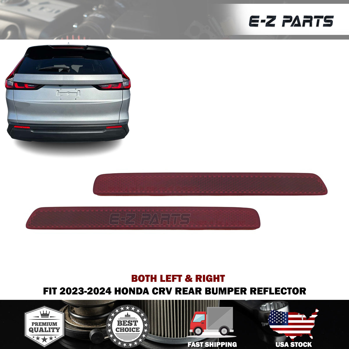 Fit 2023-2024 Honda CRV Both Left & Right Rear Bumper Reflector