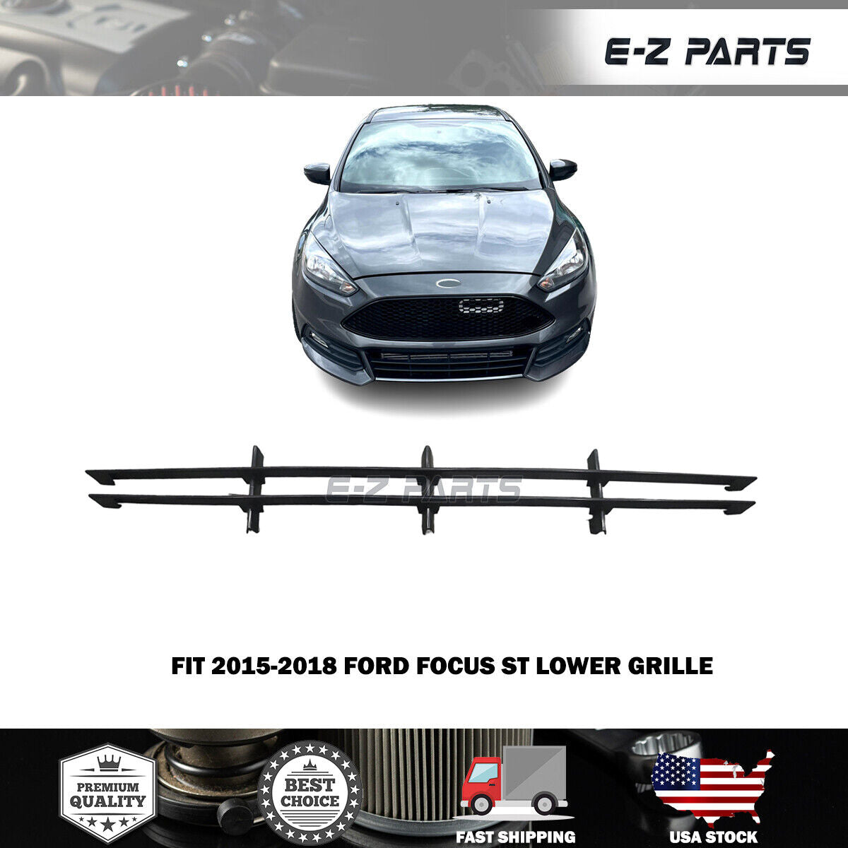 For 2015-2018 Ford Focus ST Lower Grille