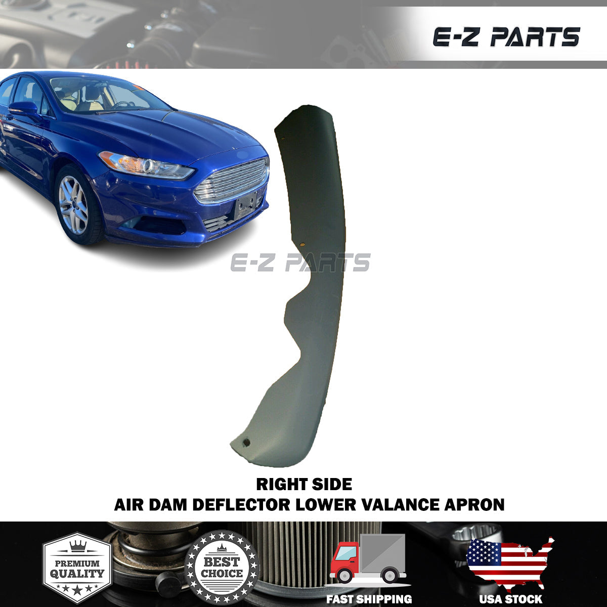 for 2013-2016 Ford Fusion Air Dam Deflector Lower Valance Apron Right RH