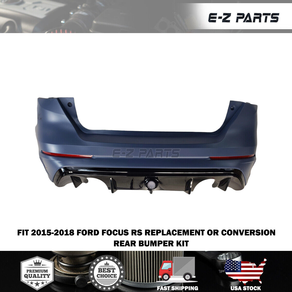 For 2015-2018 Ford Focus RS Replacement Or Conversion Rear Bumper Kit