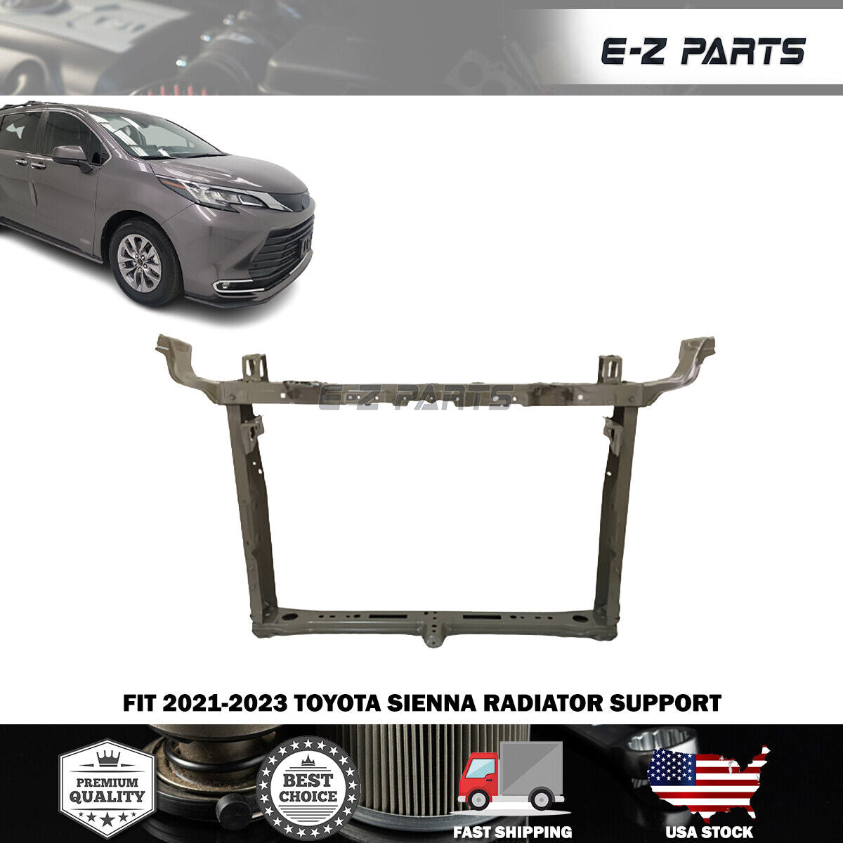 For 2021-2023 Toyota Sienna Radiator Support