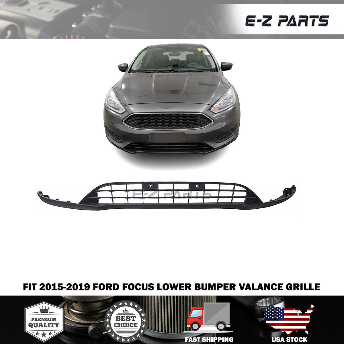 For 2015-2019 Ford Focus Lower Bumper Valance Grille F1EZ17626ALE