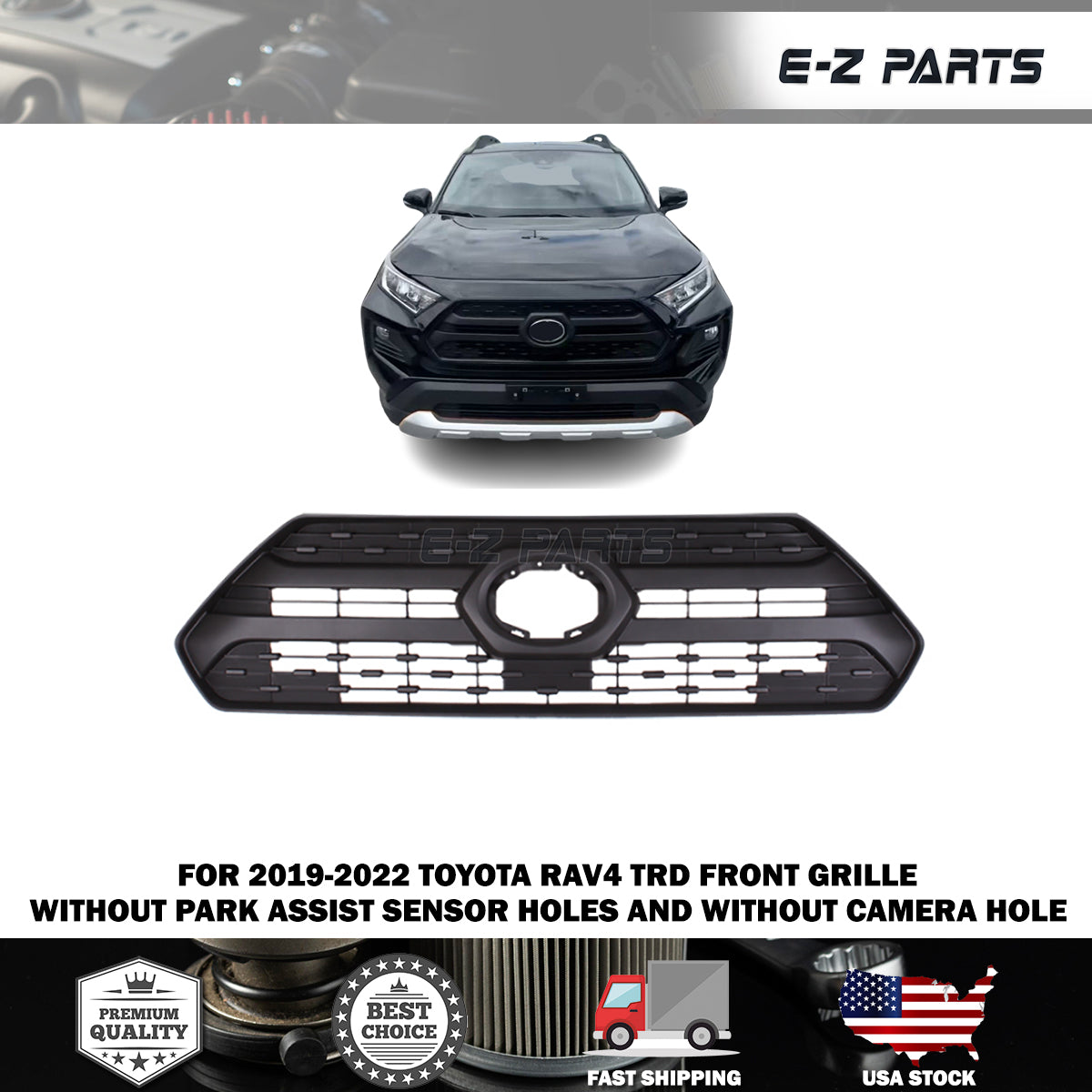 Fit 2019-2022 Toyota RAV4 TRD Front Bumper Kit