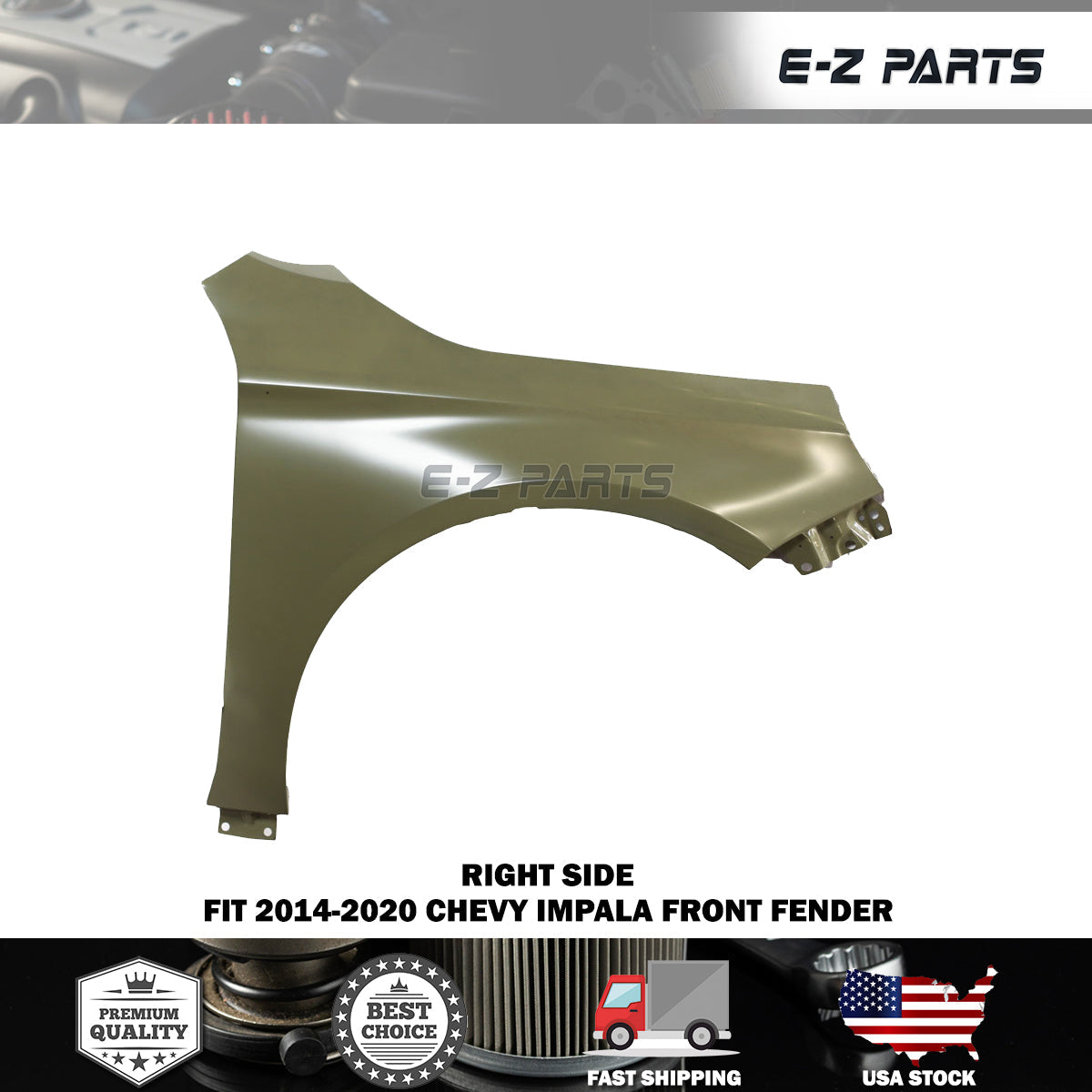 For 2014-2020 Chevy Impala Front Right Fender Passenger Side RH
