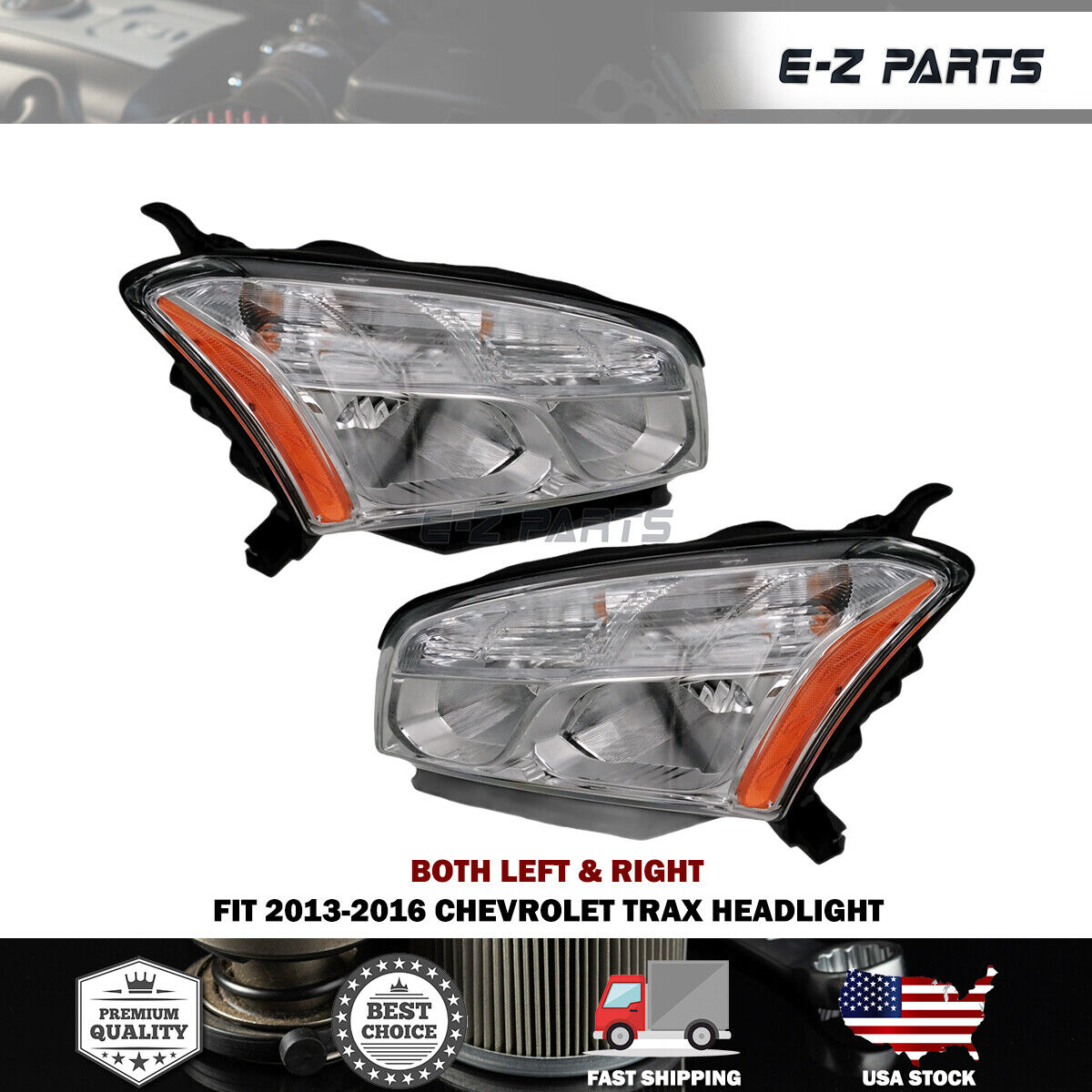 For 2013-2016 Chevrolet Trax   Chevy Trax Headlights Both LH + RH Side