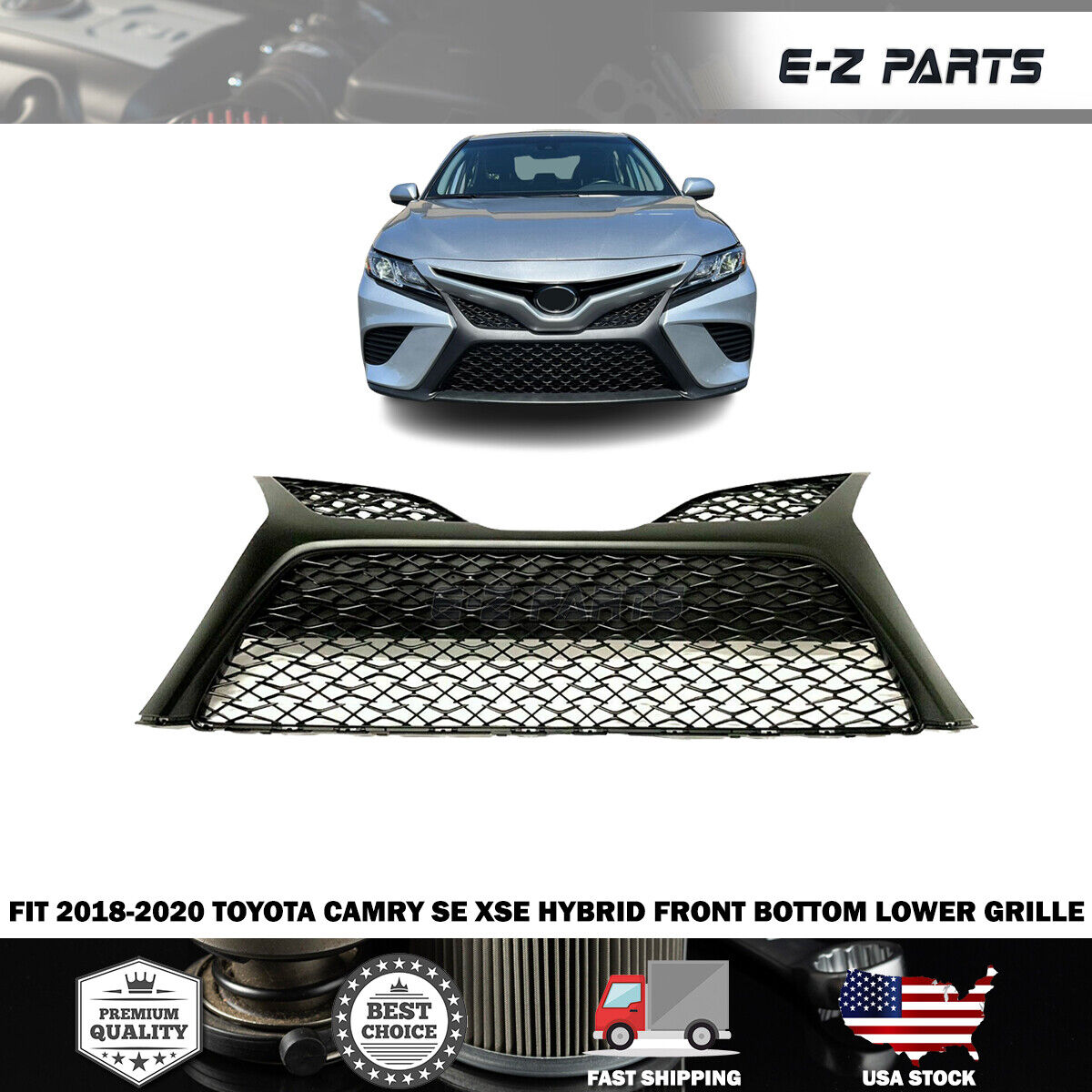 For 2018-2020 Toyota Camry Front Bottom Grill Lower Grille SE XSE Hybrid