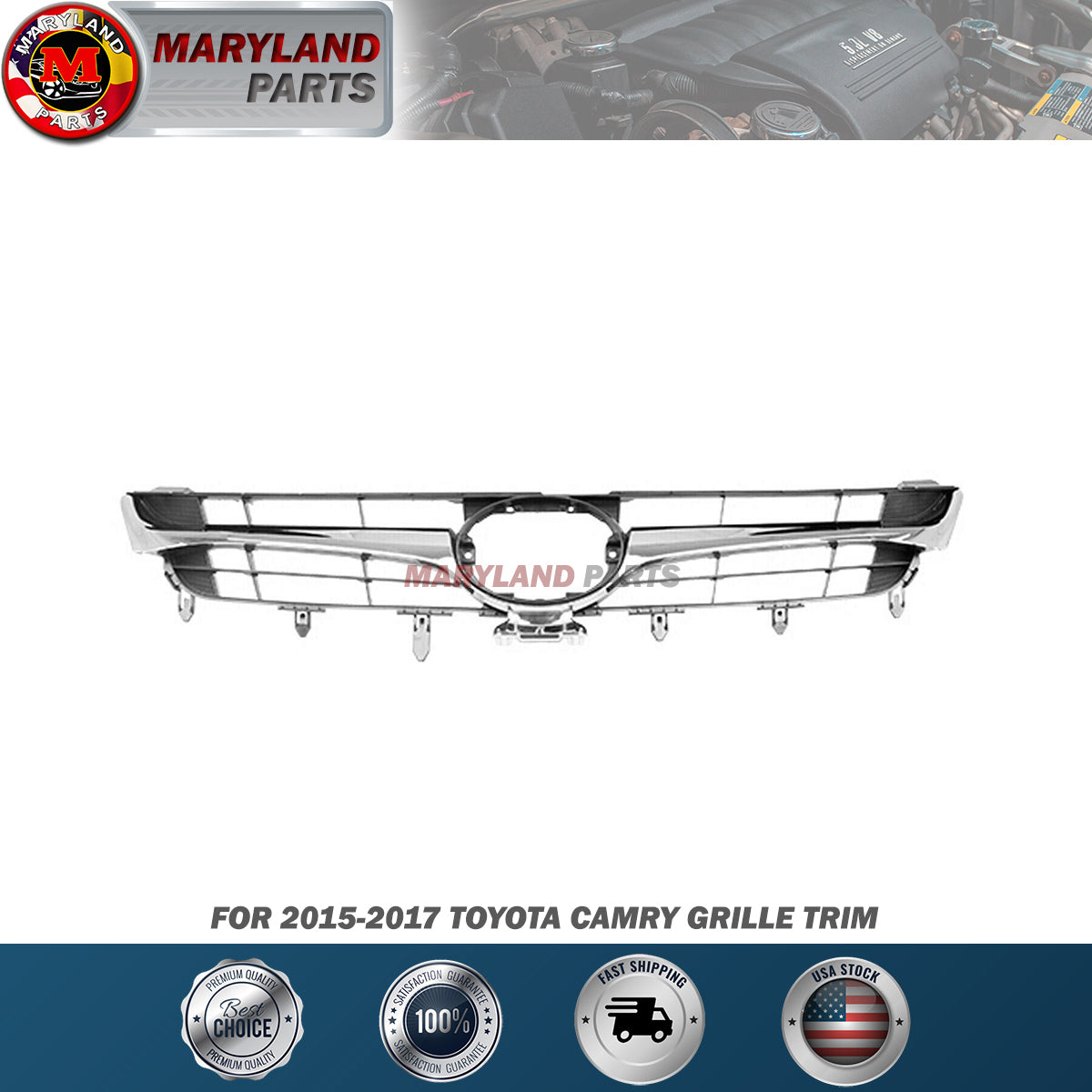 For 2015-2017 Toyota Camry Grille Trim TO1200387C 5310106441