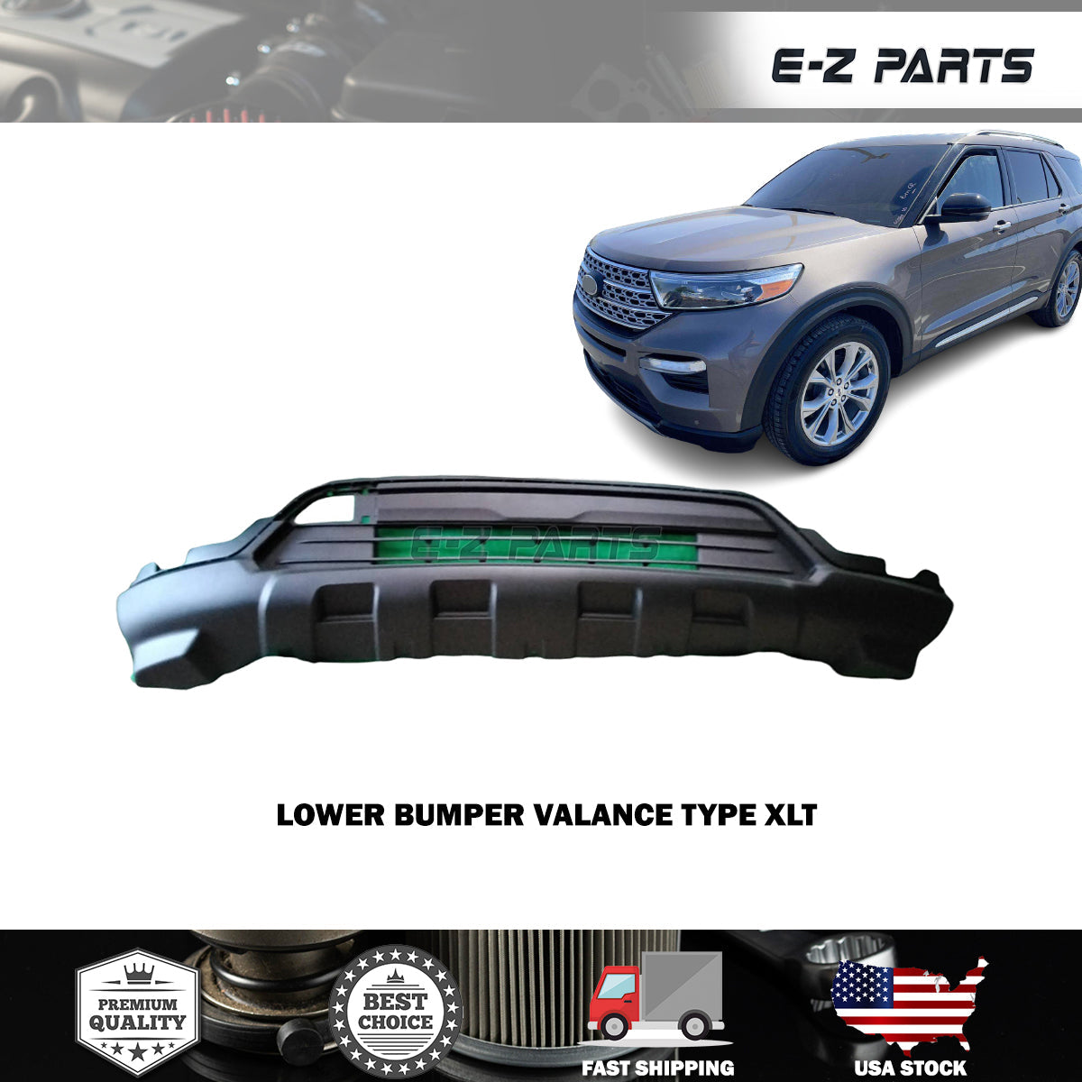 For 2020-2022 Ford Explorer Lower Bumper Valance Type XLT