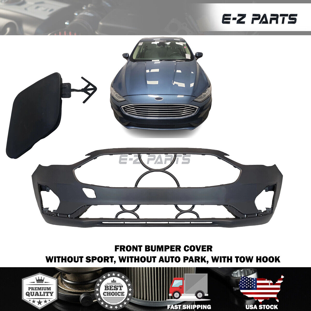 For 2019-2020 Ford Fusion FRONT BUMPER COVER