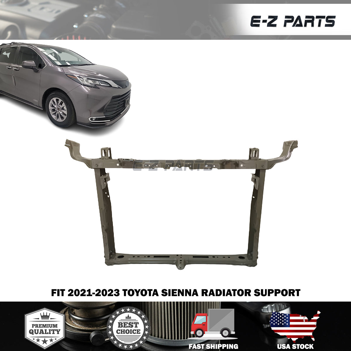 For 2021-2023 Toyota Sienna Radiator Support
