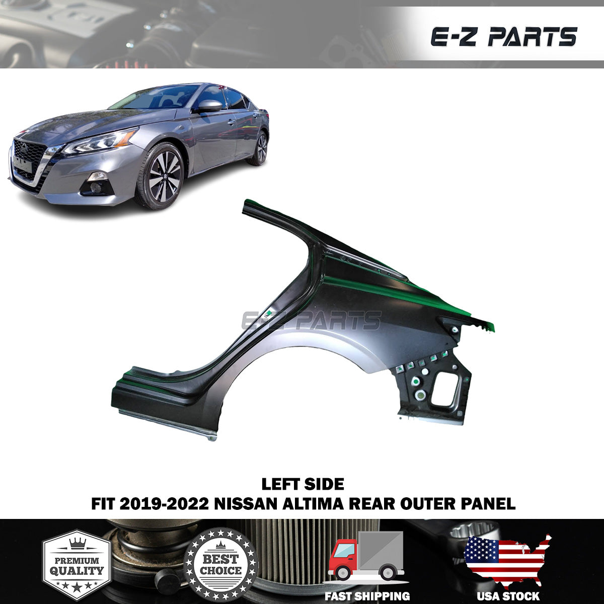 For 2019-2022 Nissan Altima Left Rear Outer Panel