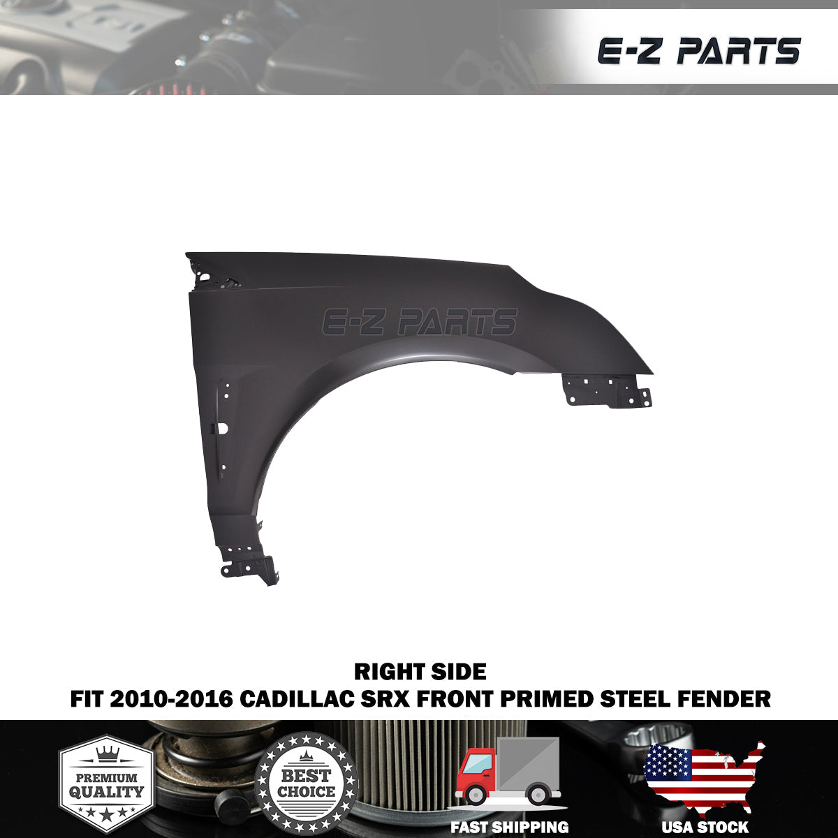 For 2010-2016 Cadillac SRX Front Passenger Primed Steel Fender RH