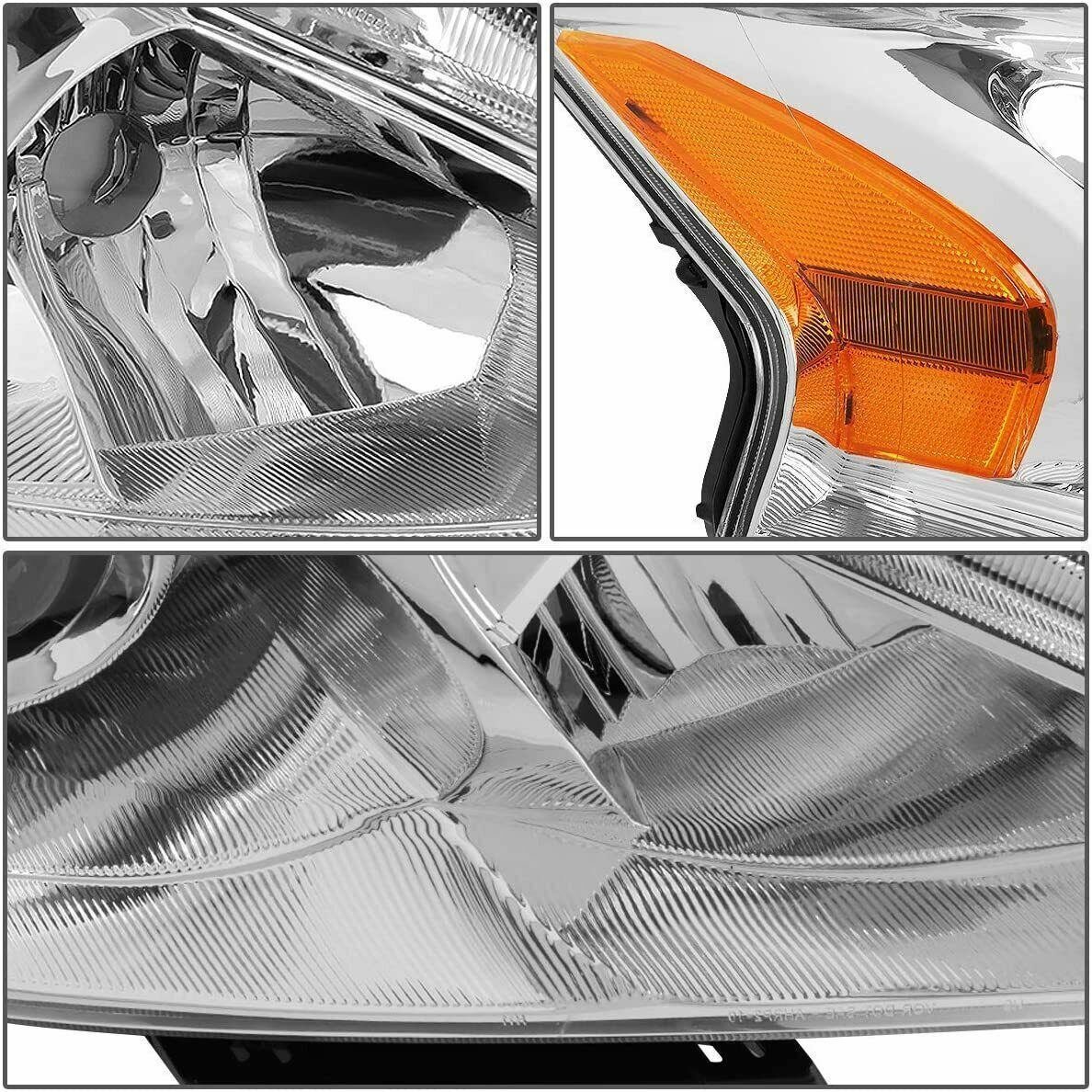 For 2013 2014 2015 Nissan Altima Headlight Head Lamp Chrome Housing  RH +LH