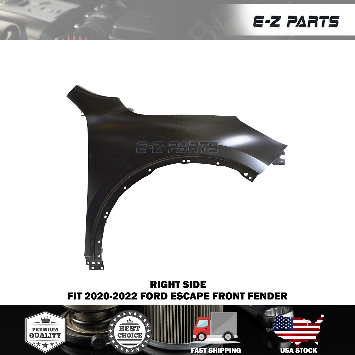 Fit 2020-2022 Ford Escape Right Front Fender Passenger Side RH