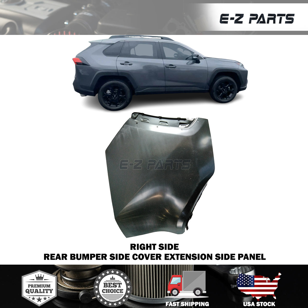 For 2019-2023 Toyota Rav4 Adventure, TRD Off-Road Rear Bumper Side Cover