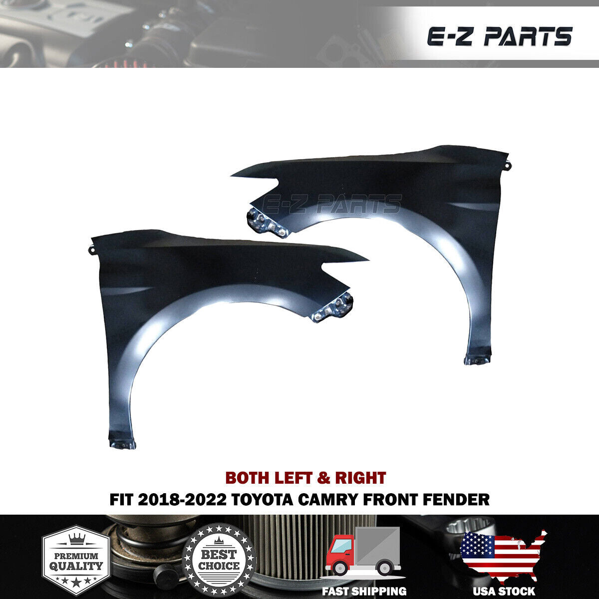 For 2018-2022 Toyota Camry Both Left & Right Front Fenders