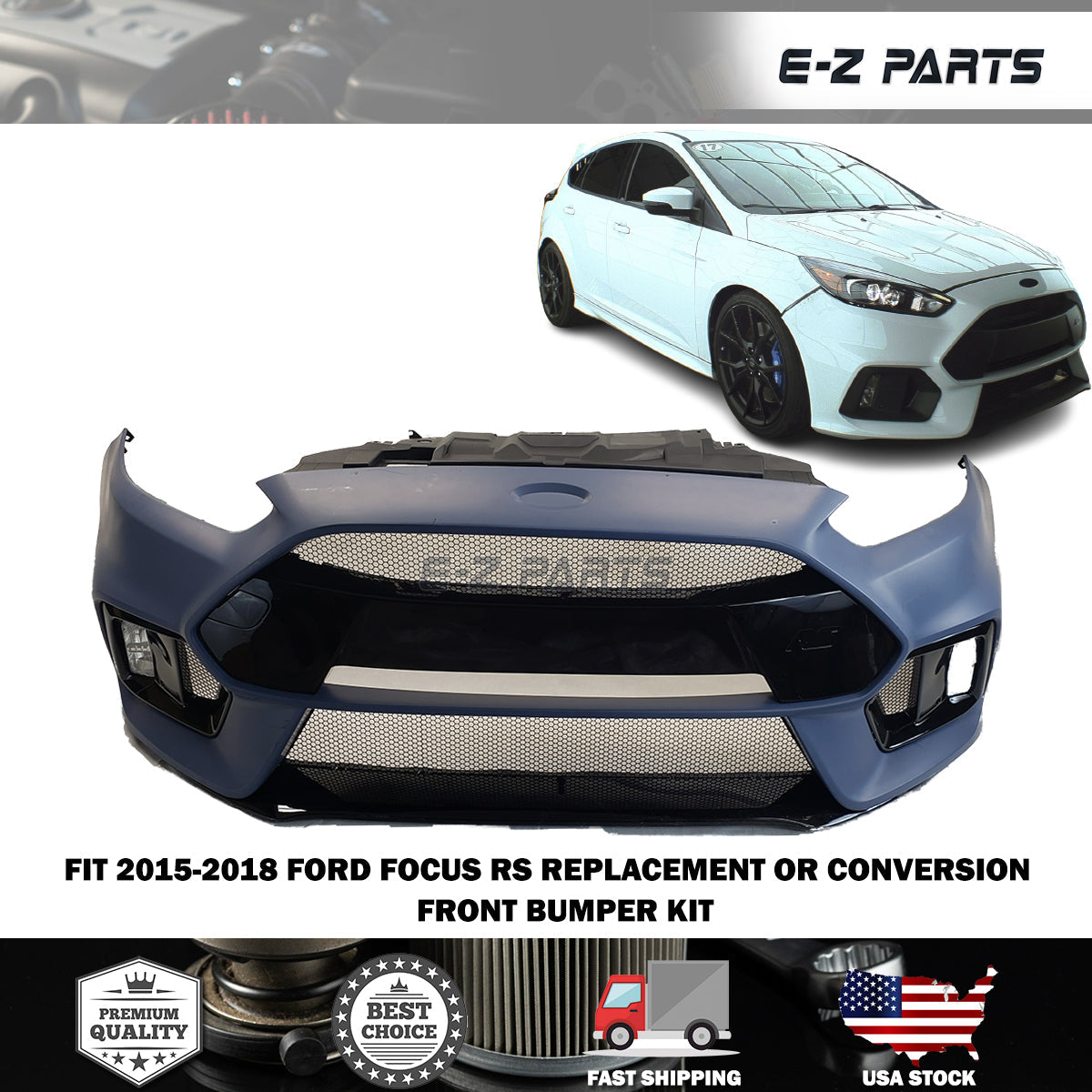 For 2015-2018 Ford Focus RS Replacement Or Conversion Front Bumper Kit