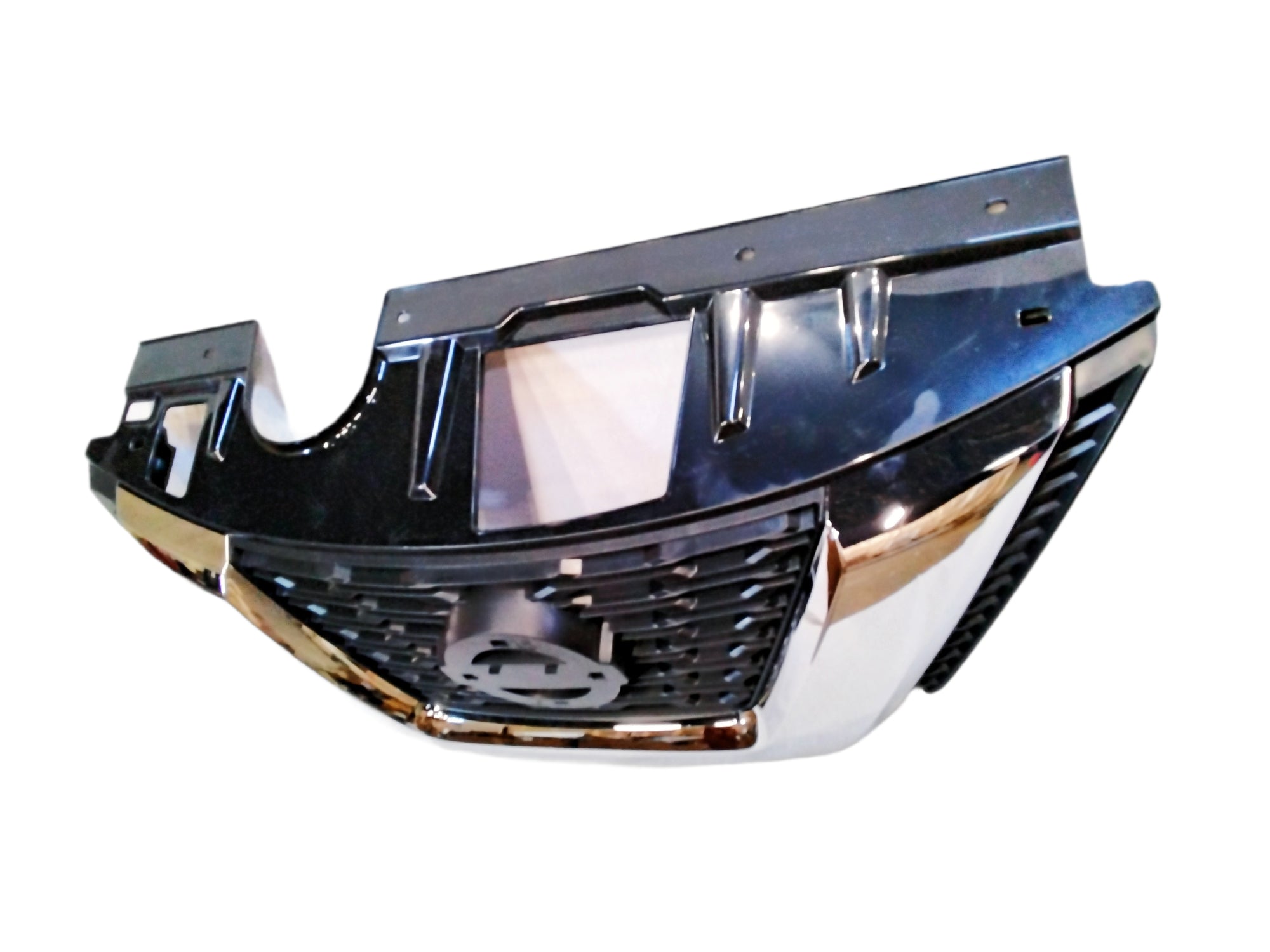 For 2017-2019 Nissan Rogue Front Bumper Upper Hood Grille Black/Chrome Trim