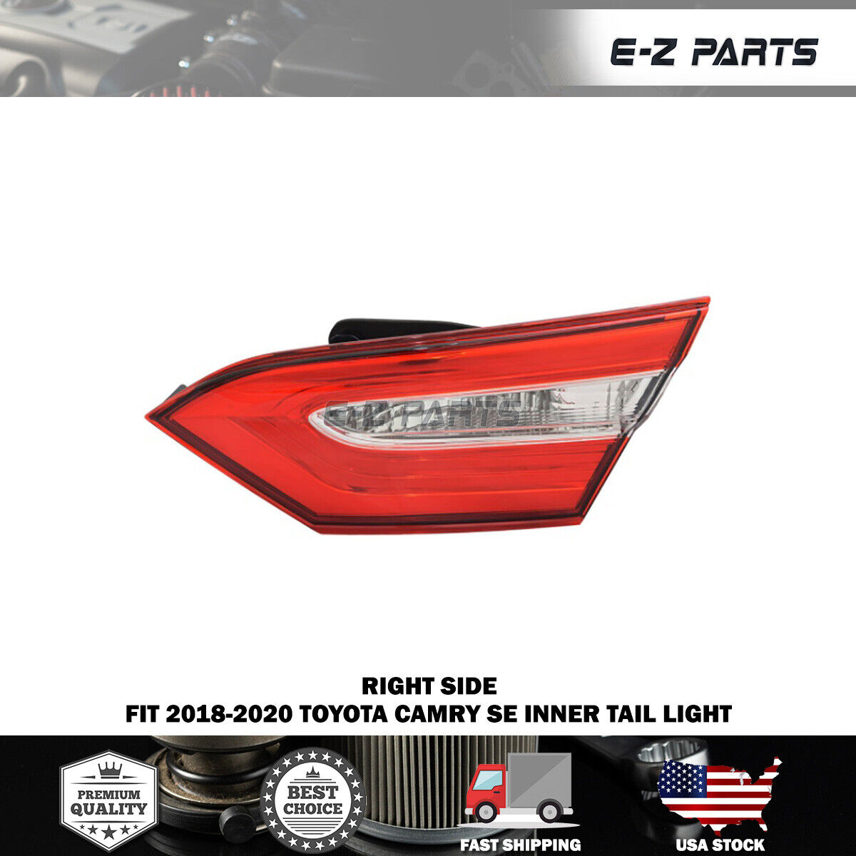 For 2018-2020 Toyota Camry SE Passenger Side Inner RH Tail Light